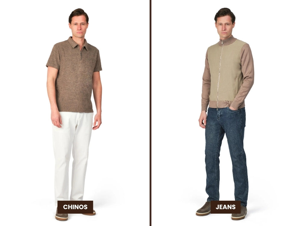 Chinos vs Jeans: Which to Wear and When