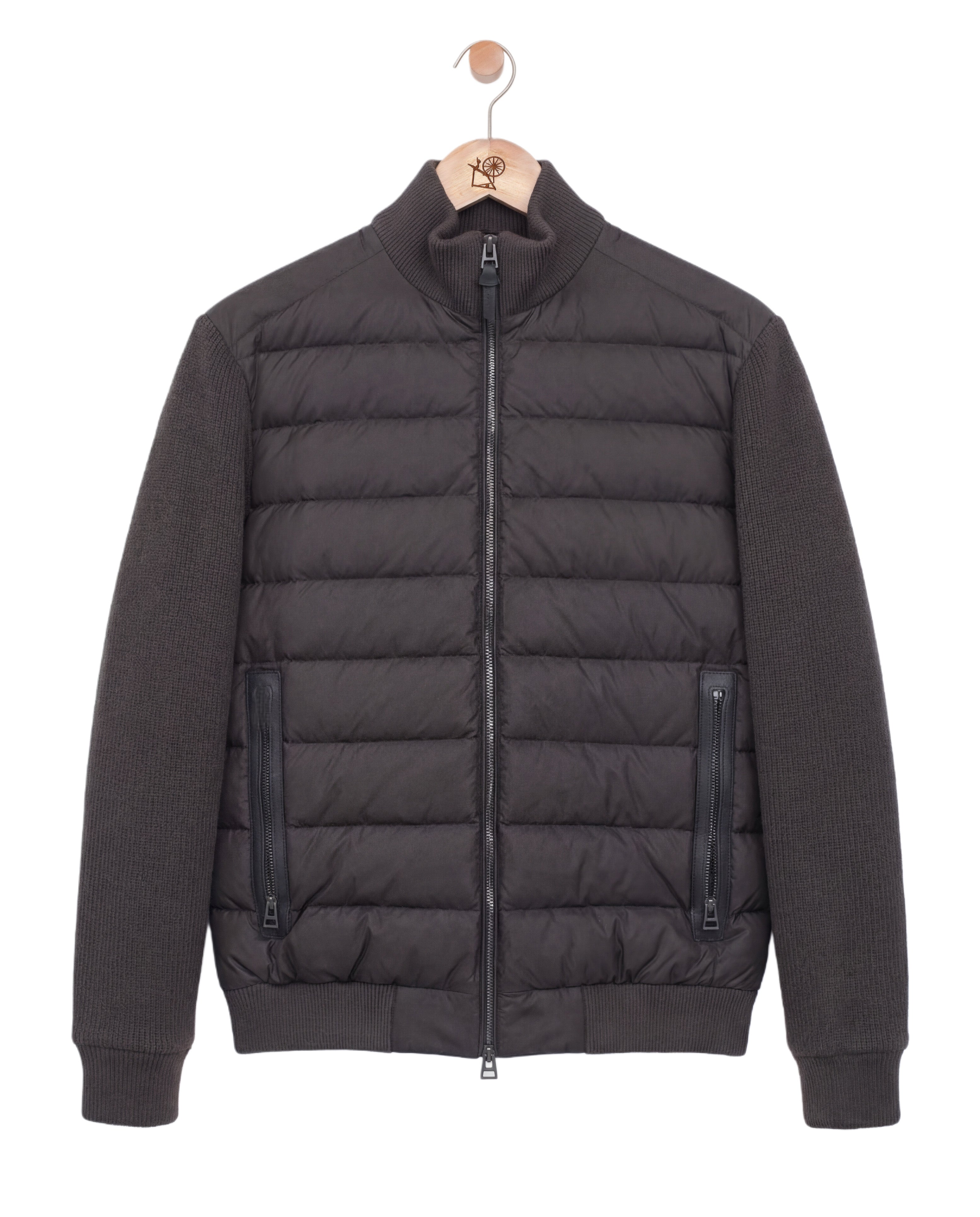 The Knit Sleeve Down Jacket Anthracite