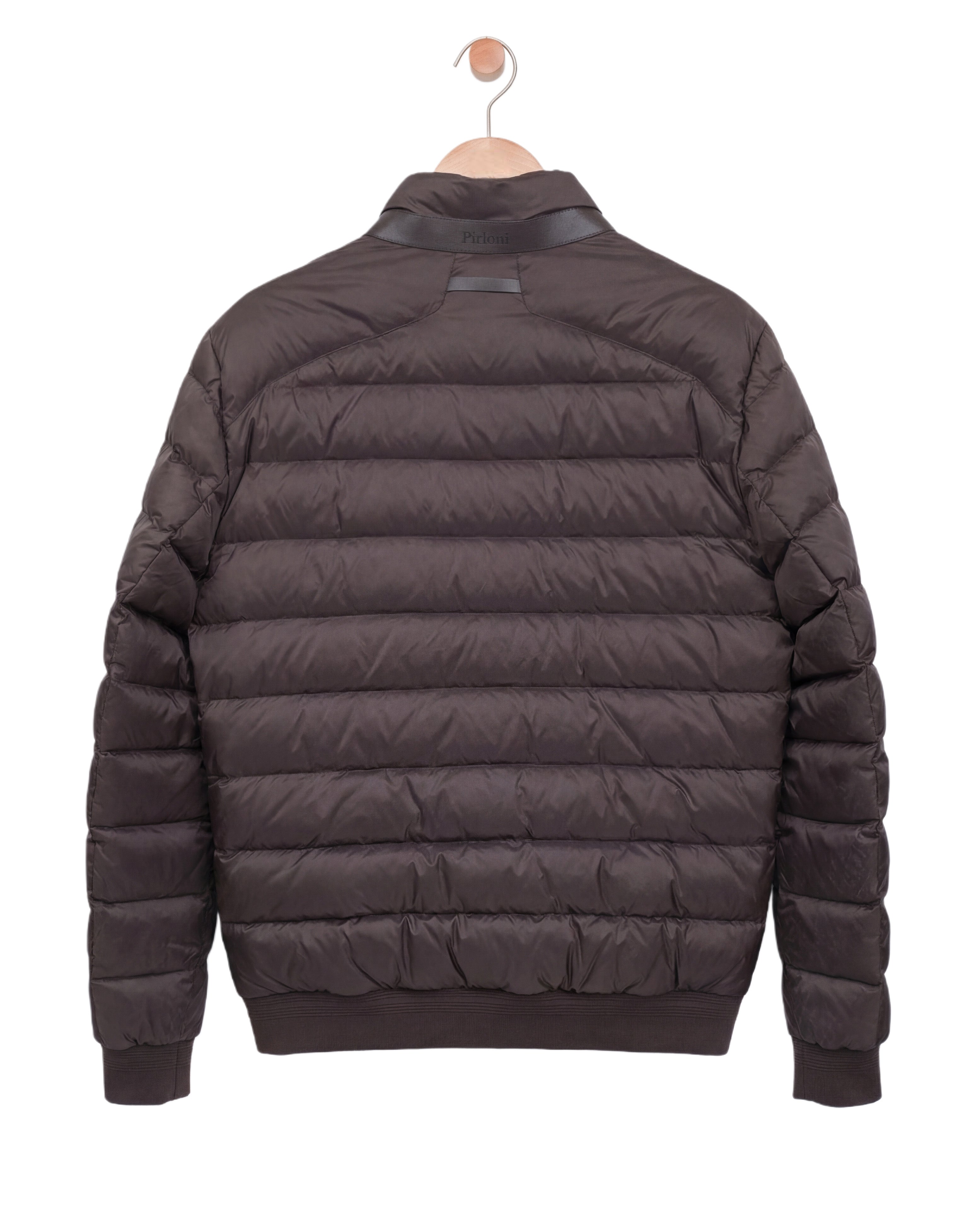 Two Tone Down Jacket Double Brown