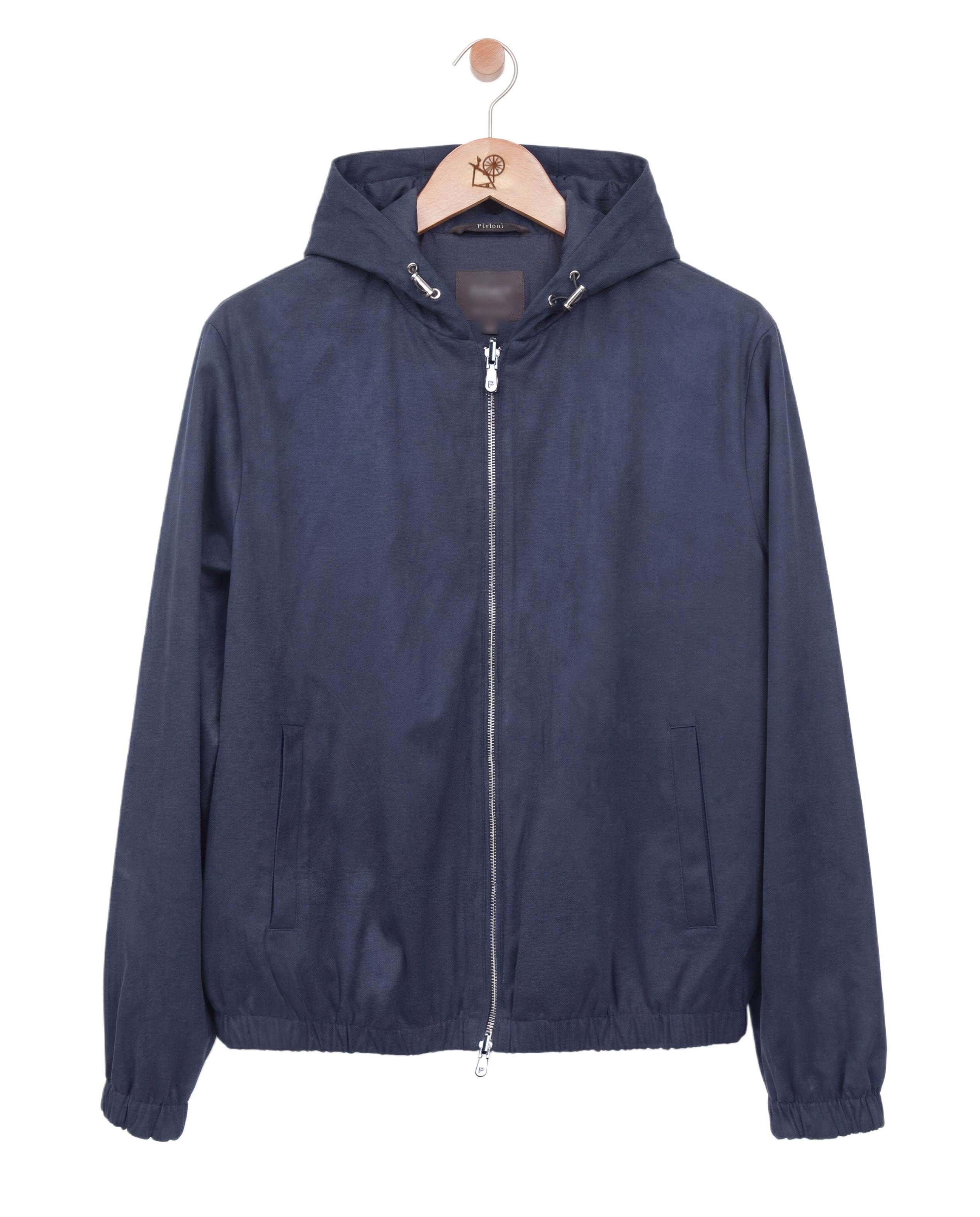 Suede Windbreaker Navy Blue