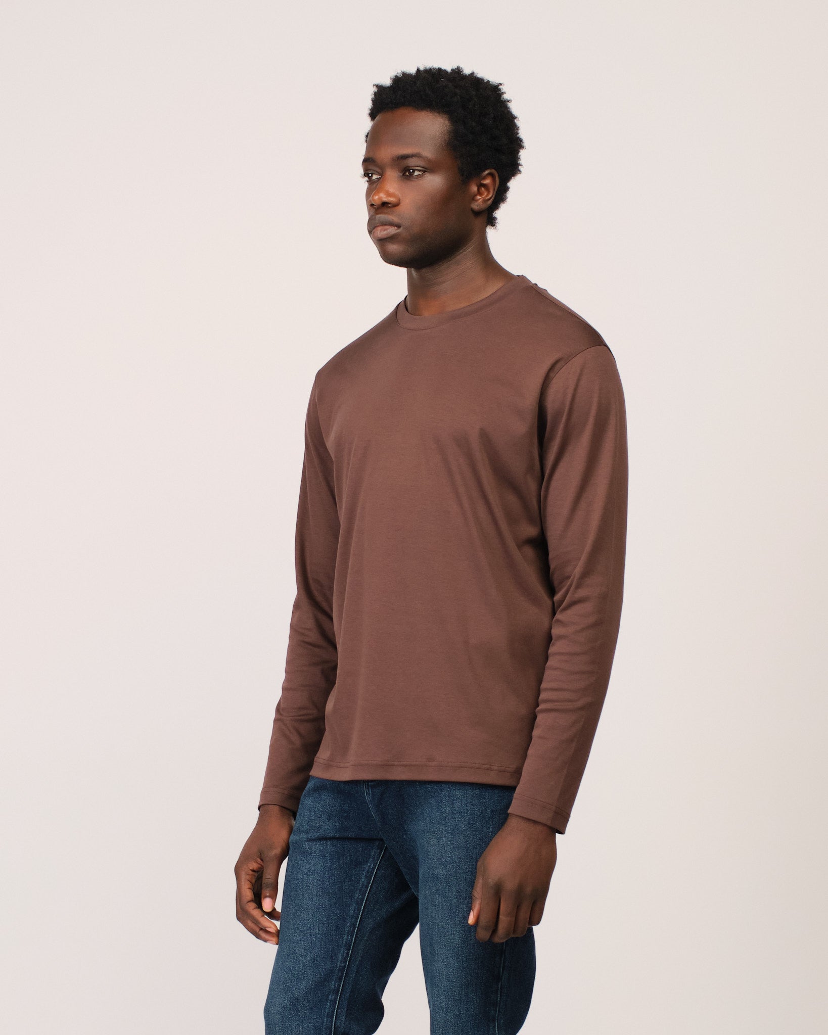 Mercerized Longsleeve Brown