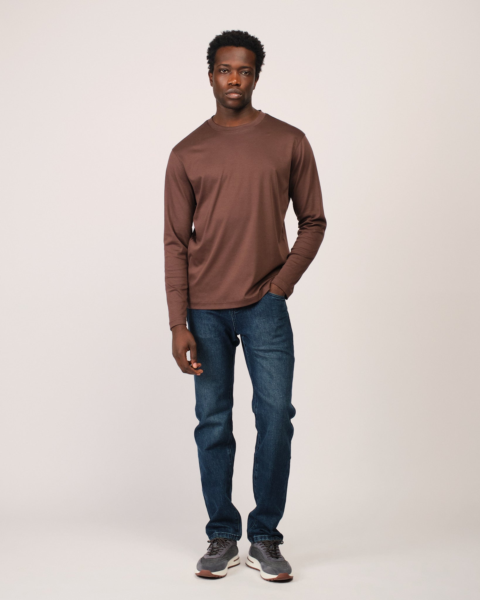 Mercerized Longsleeve Brown