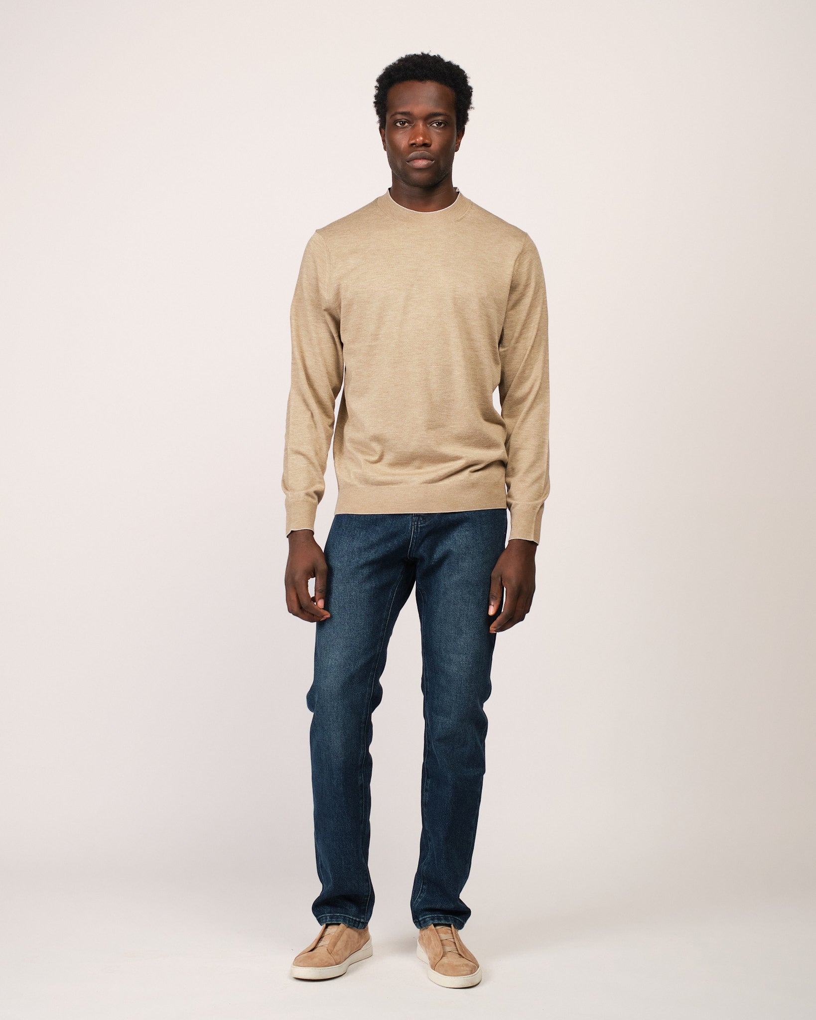 The Fine Cashmere Crewneck Beige
