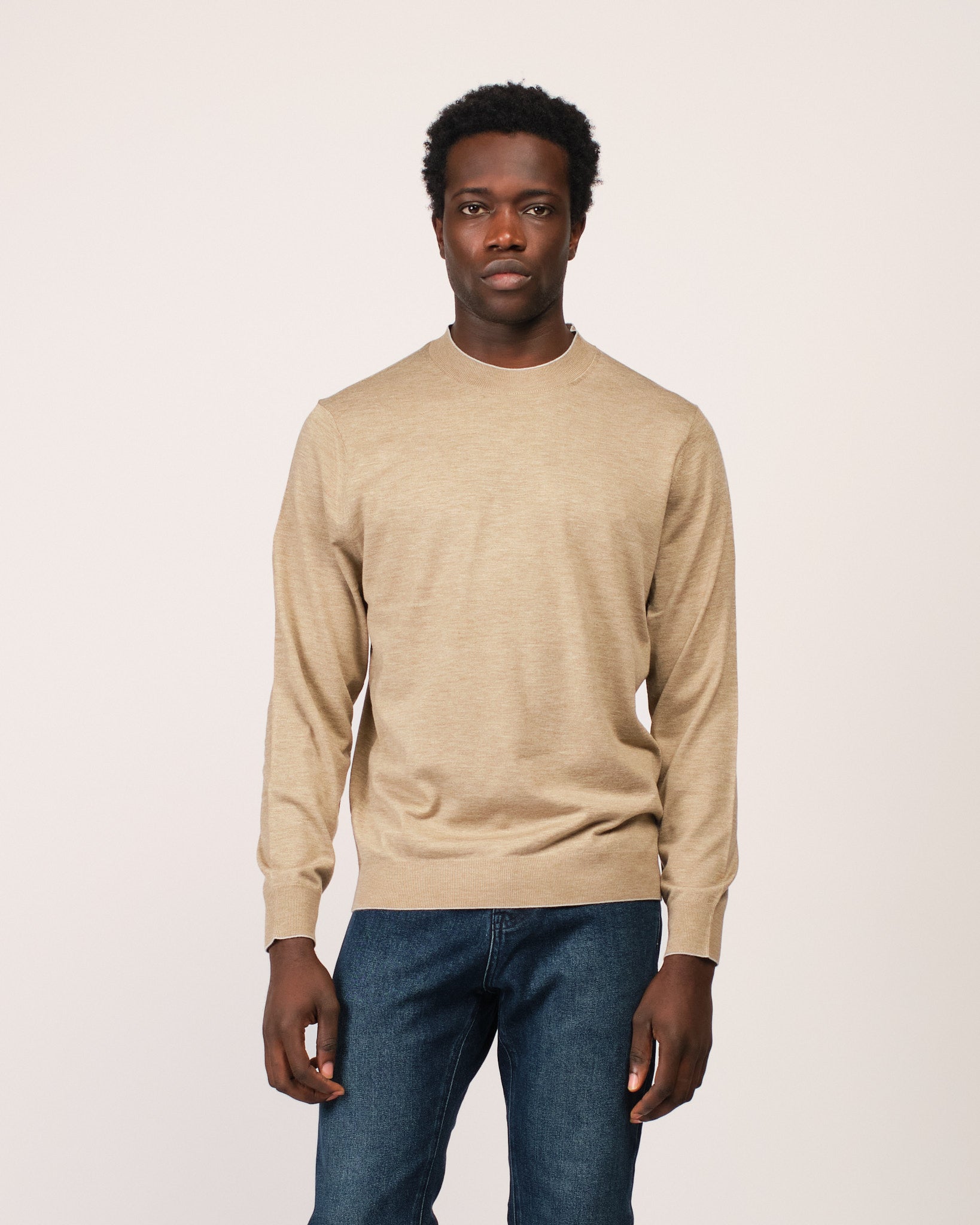 The Fine Cashmere Crewneck Beige