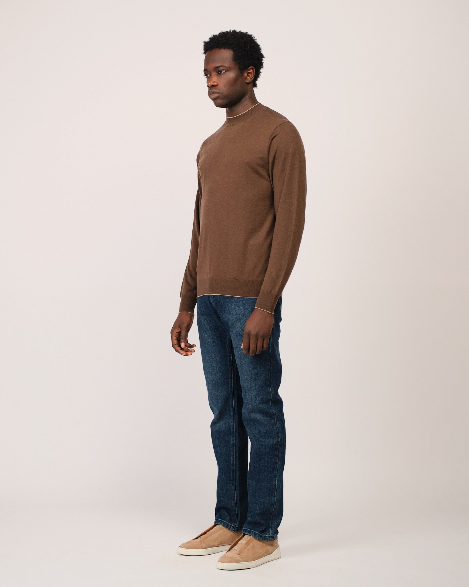 The Fine Cashmere Crewneck Brown