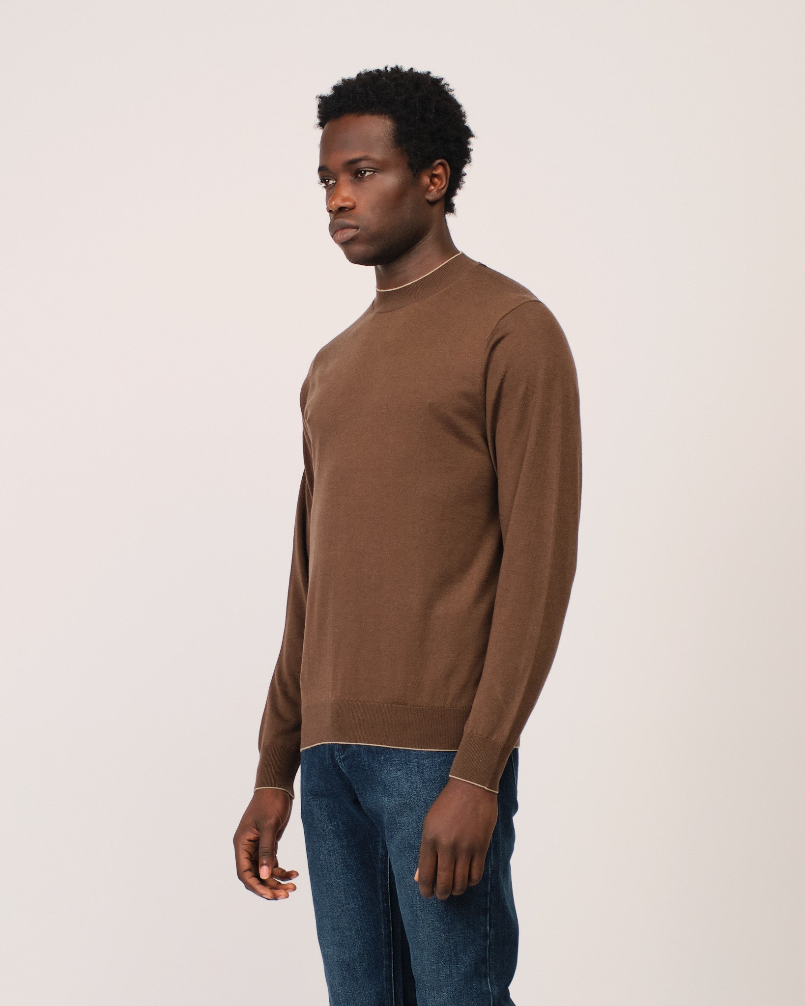The Fine Cashmere Crewneck Brown