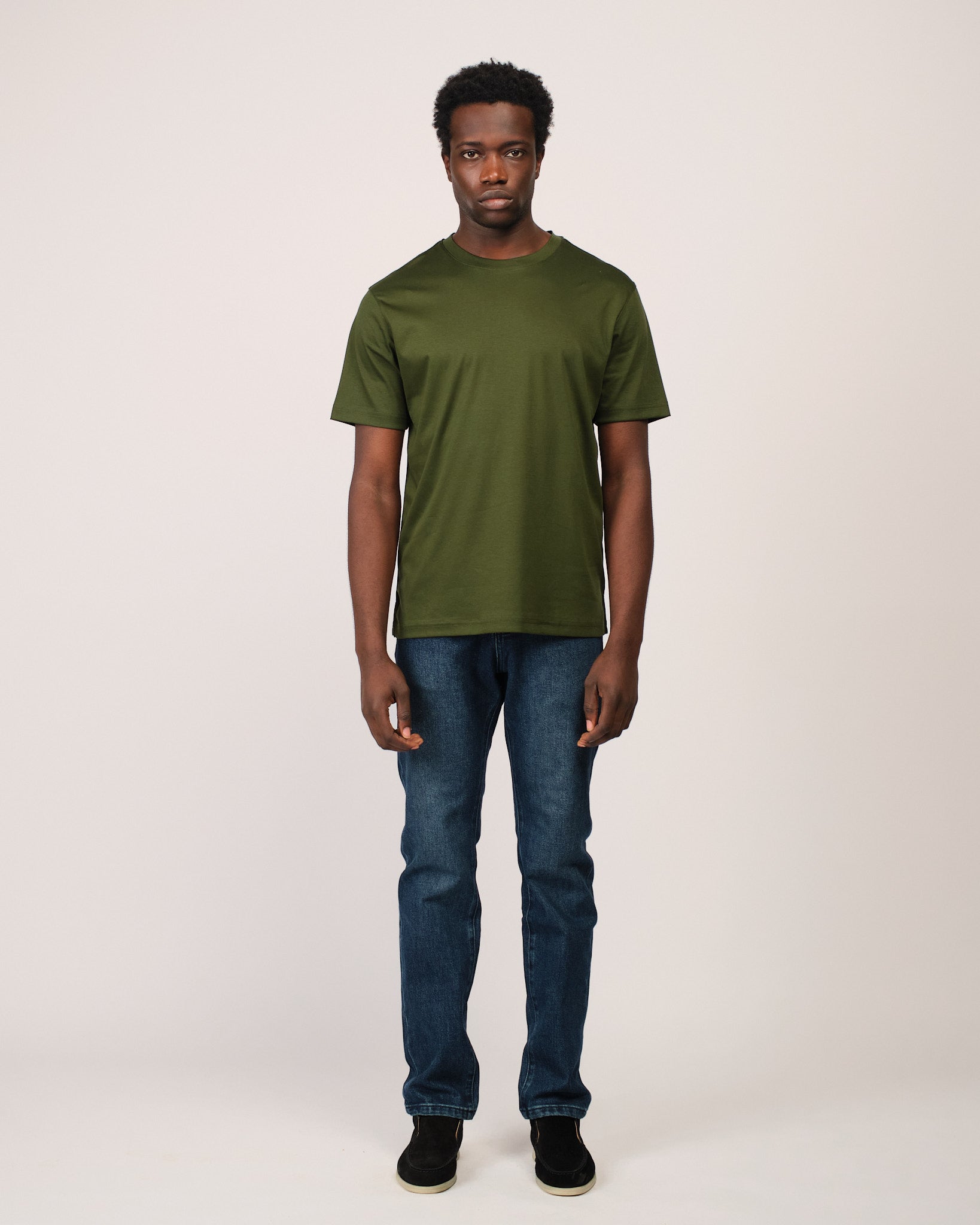 Mercerized Short Sleeve Dark Green