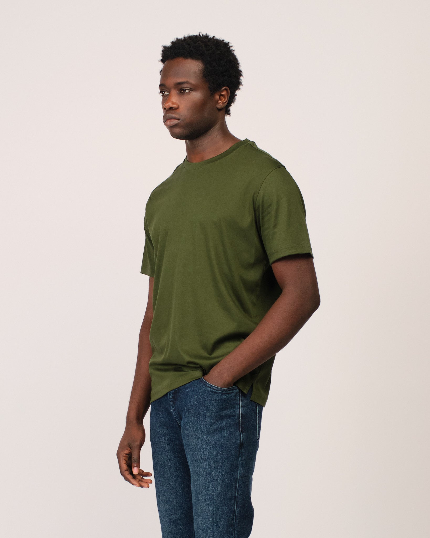 Mercerized Short Sleeve Dark Green