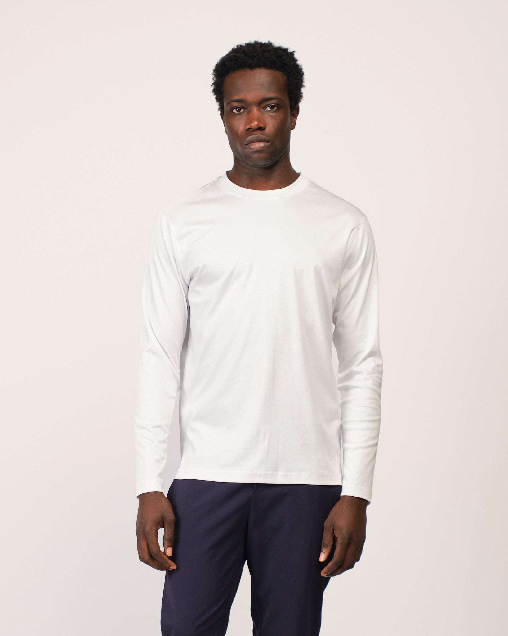 Mercerized Longsleeve White