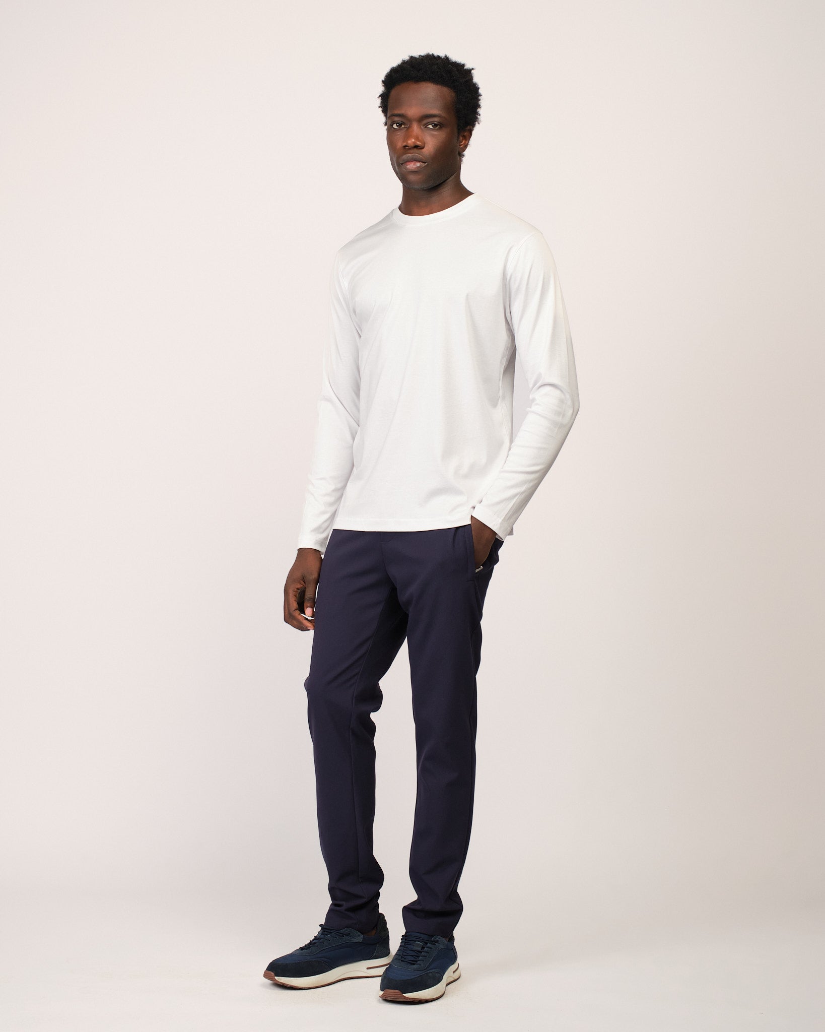 Mercerized Longsleeve White