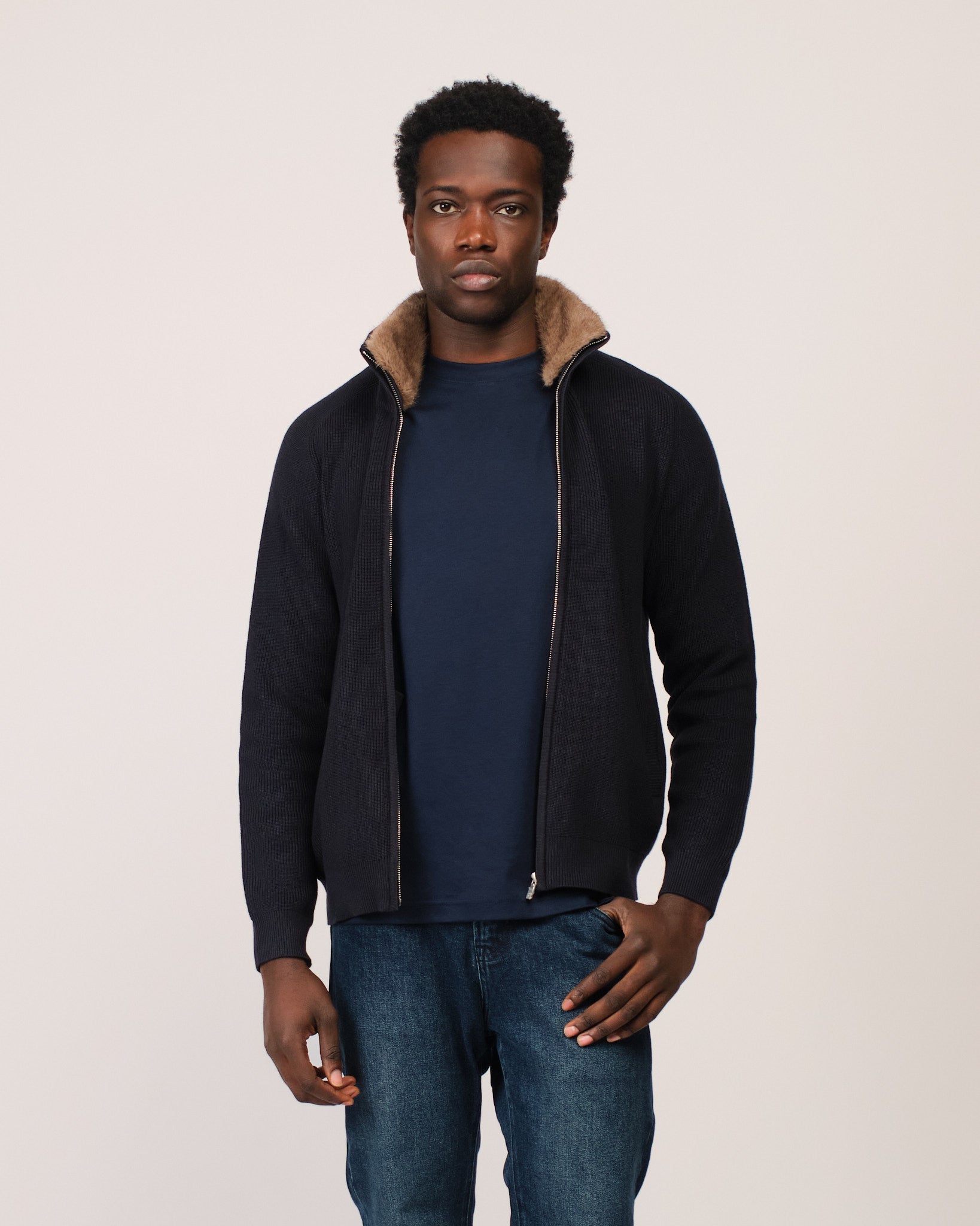 The Siberian Cardigan Navy