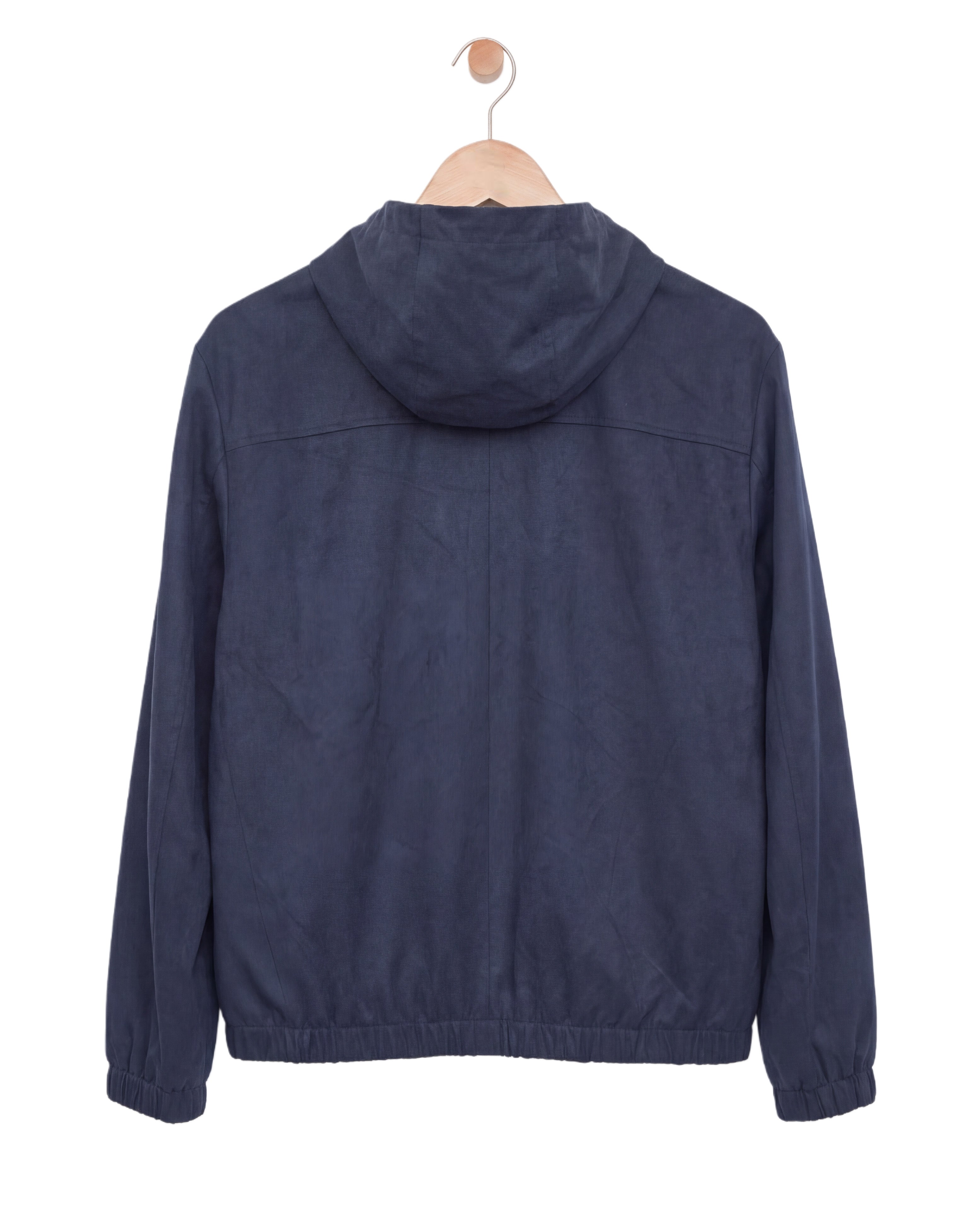 Suede Windbreaker Navy Blue