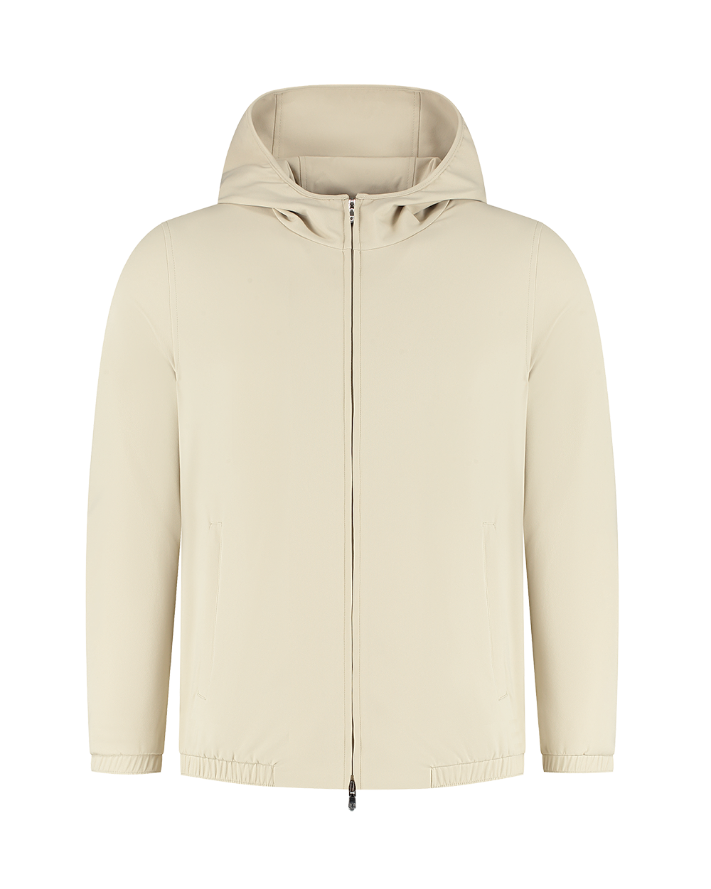 Beige hoodie on a white background