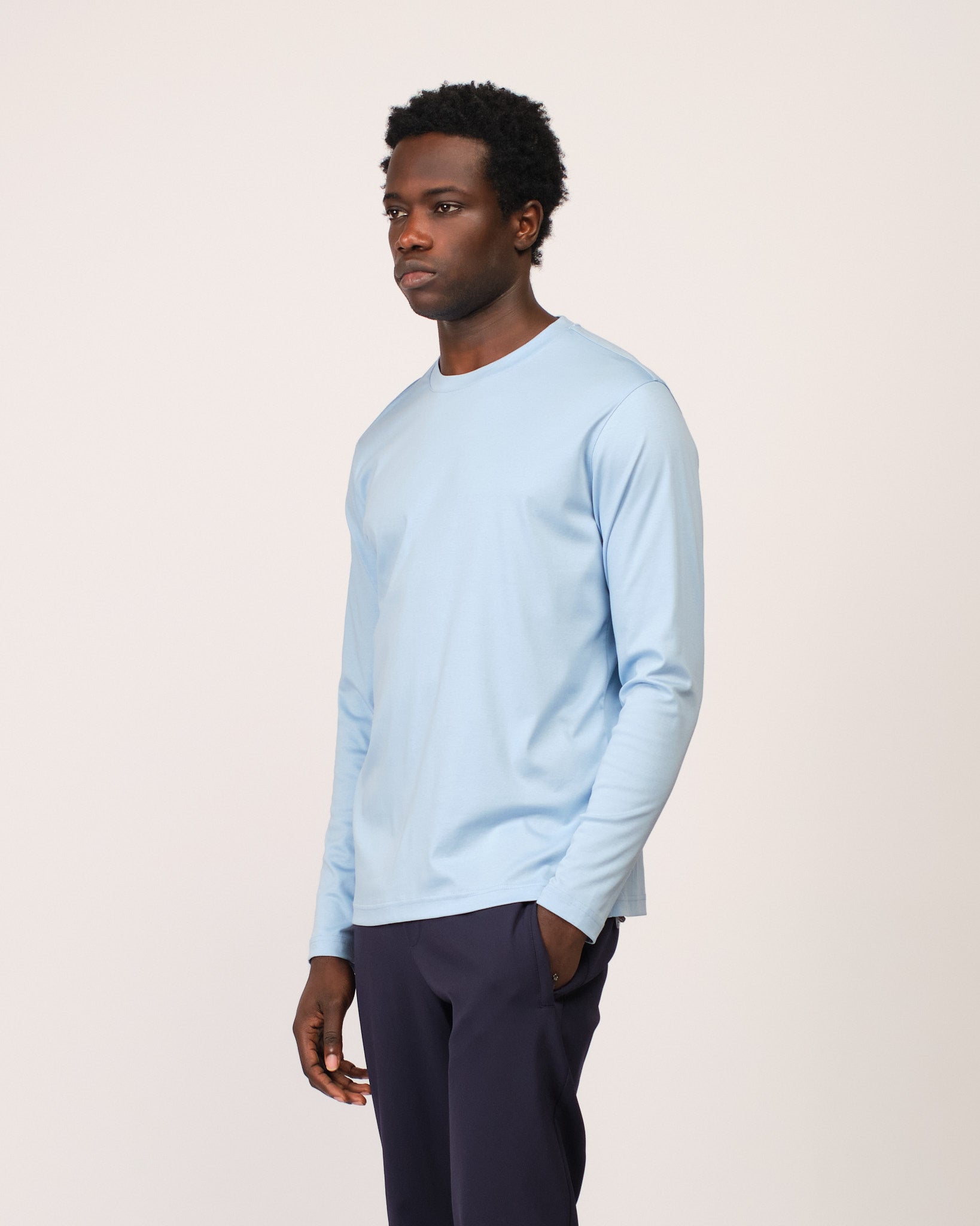 Mercerized Longsleeve Baby blue