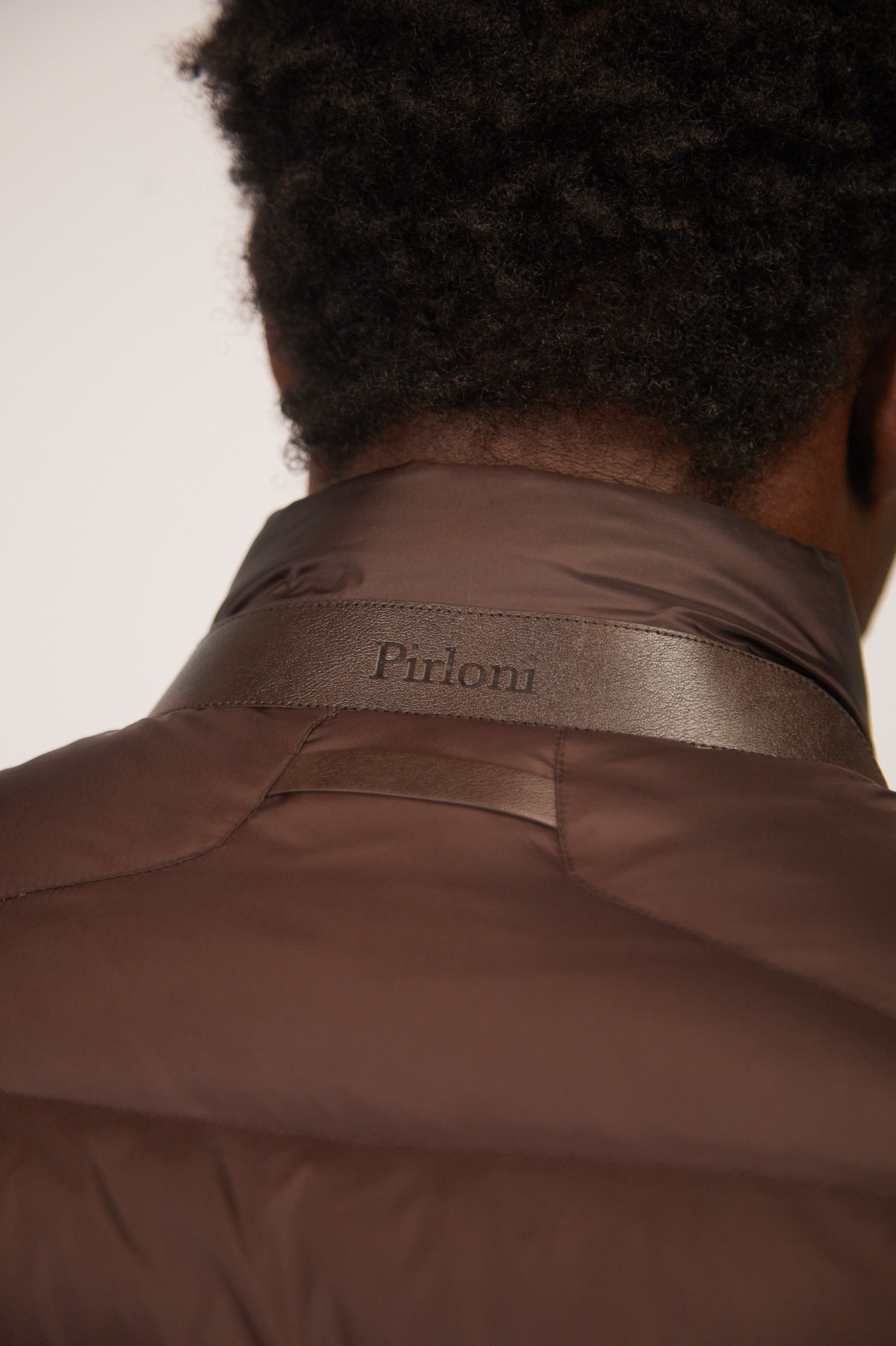 Two Tone Down Jacket Double Brown