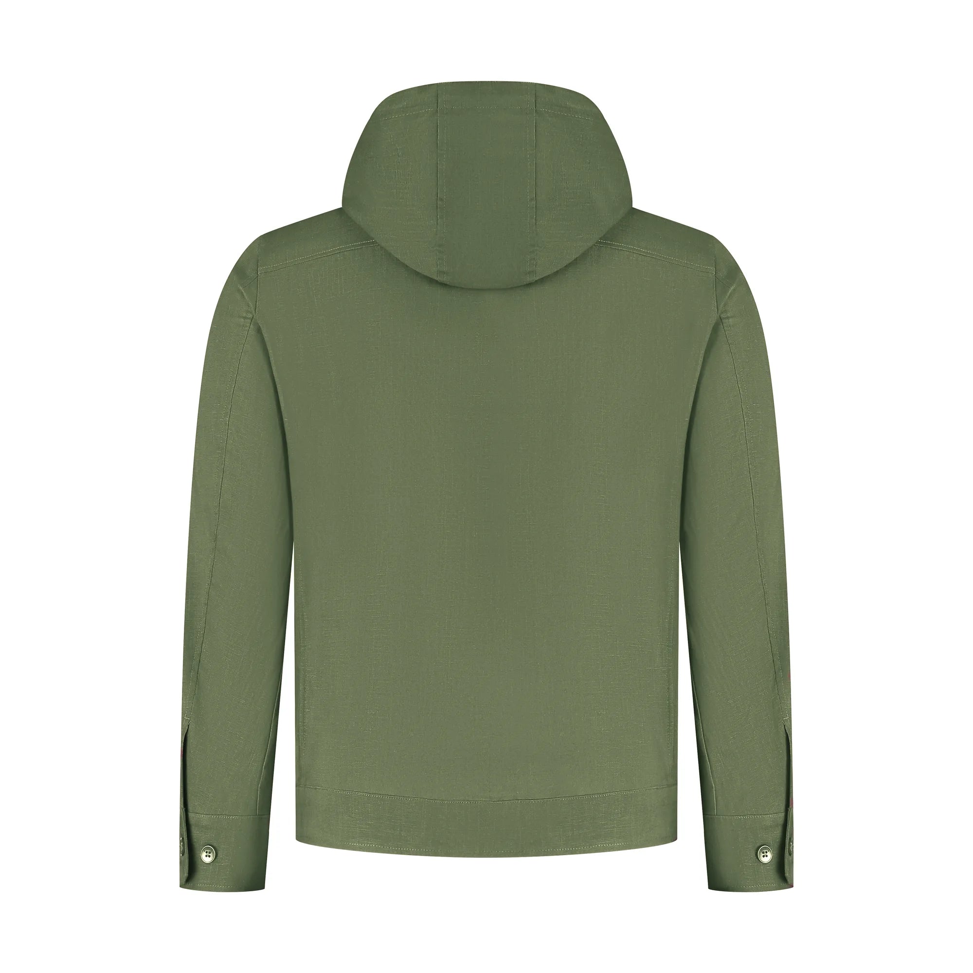 Green hoodie on a white background