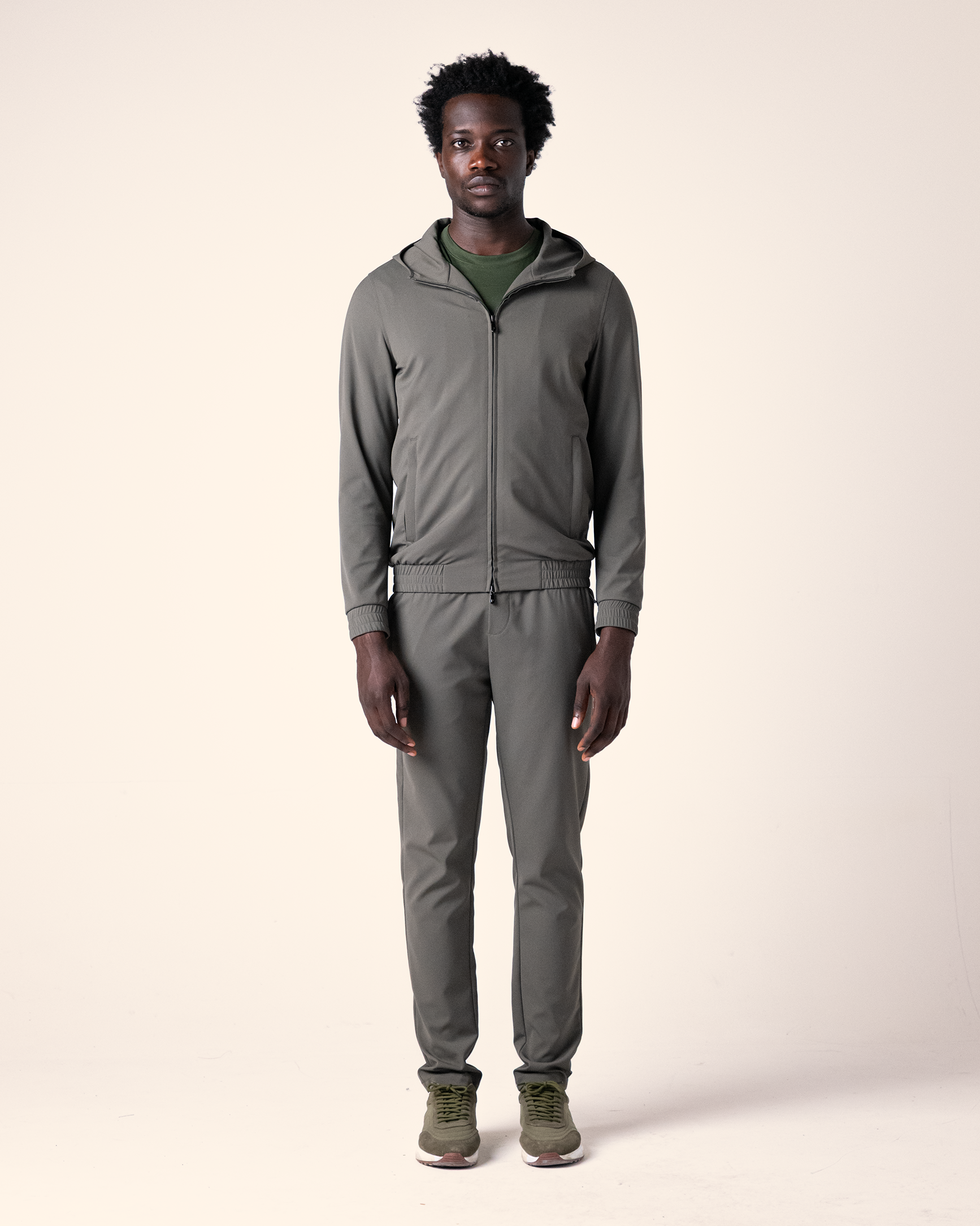 Hooded Tech Suit Green