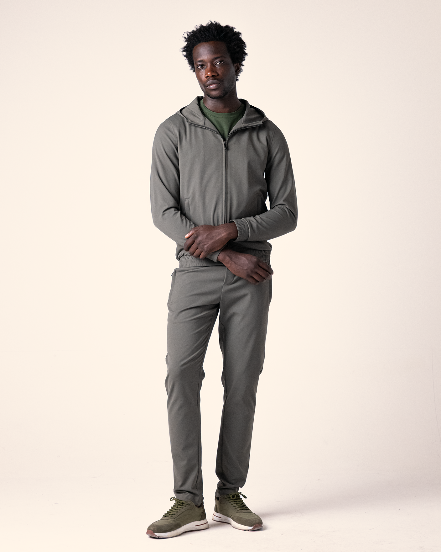 Hooded Tech Suit Green