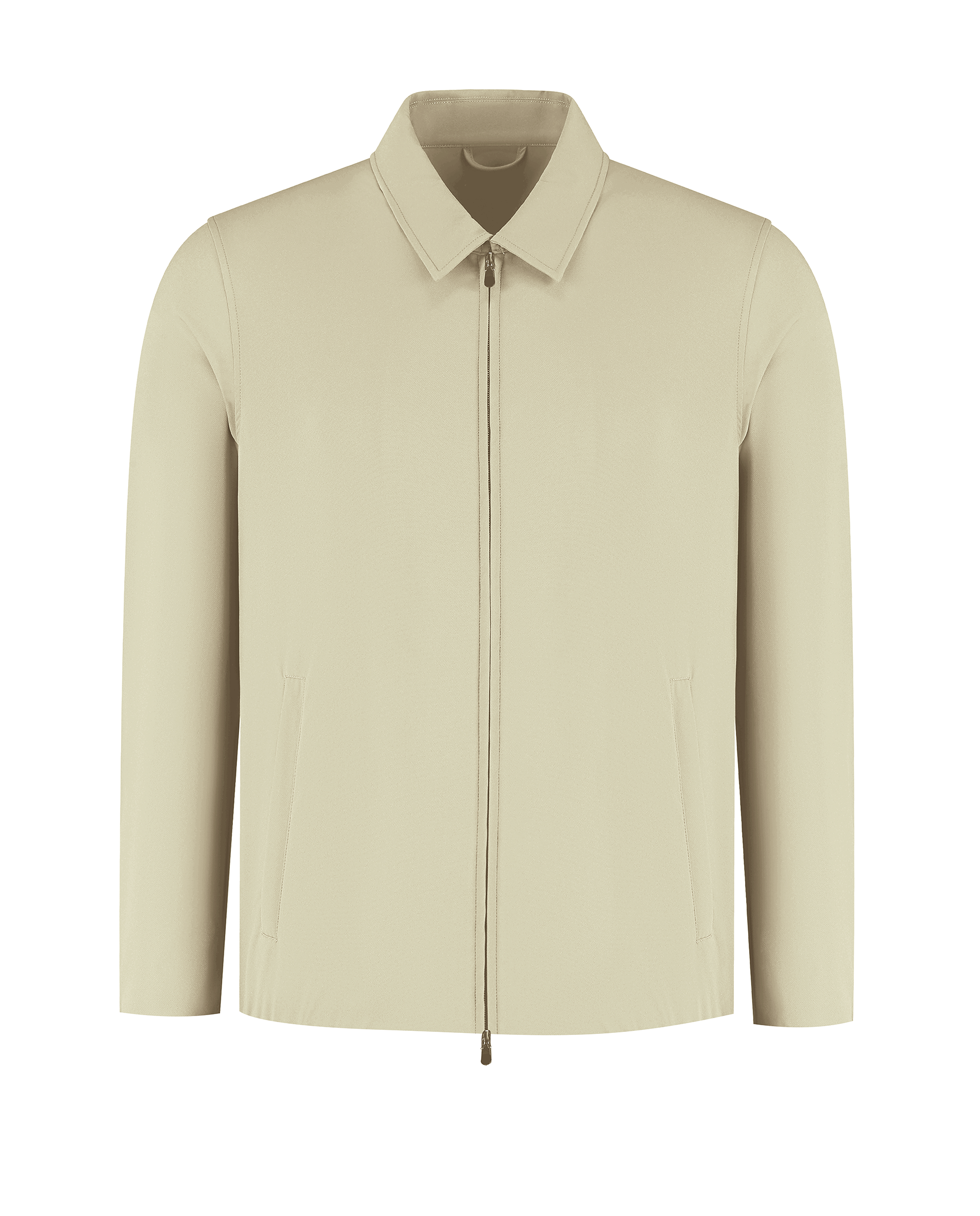 Beige jacket on a white background