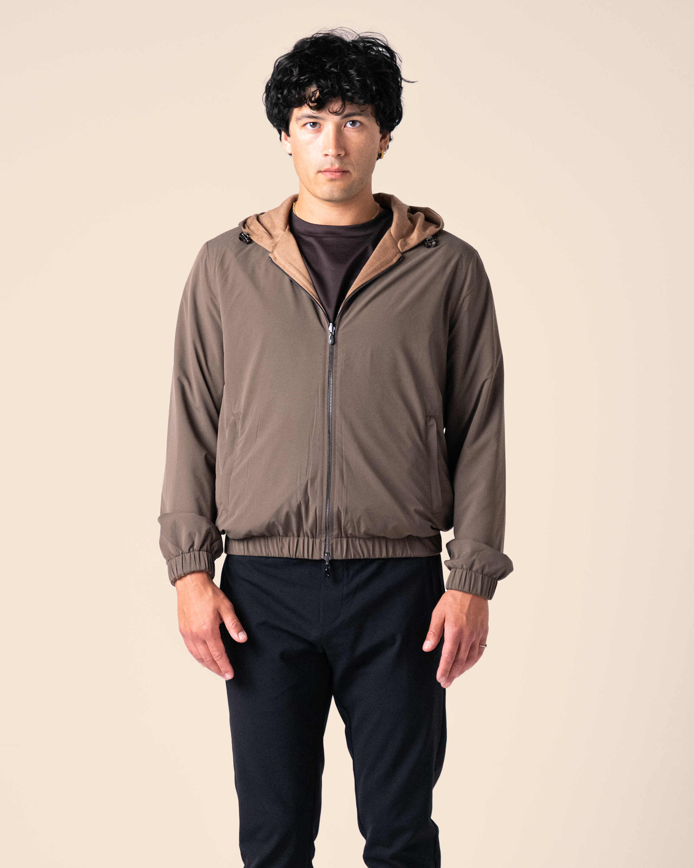 Reversible Merino Jacket Brown