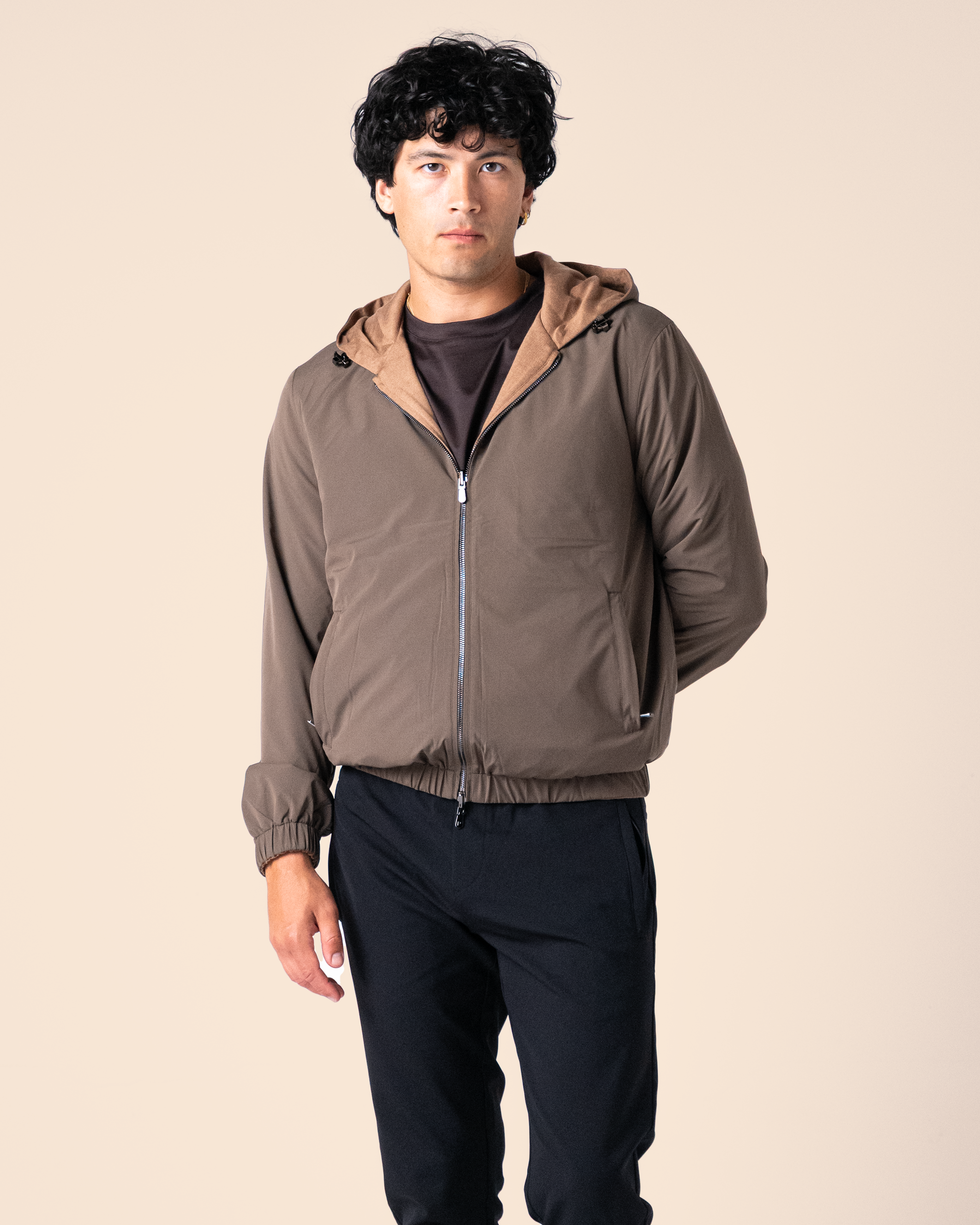 Reversible Merino Jacket Brown