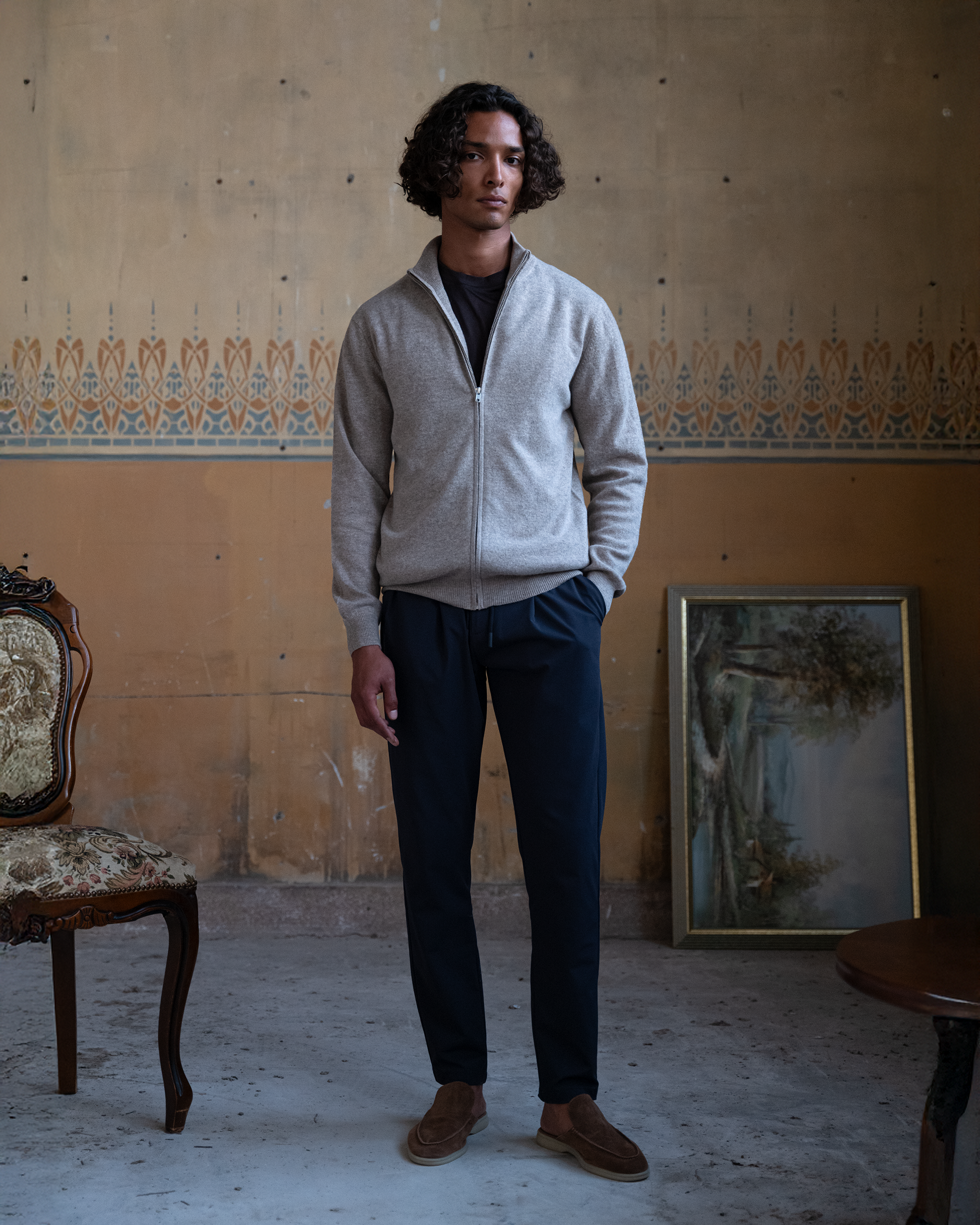 Merino Cardigan Beige