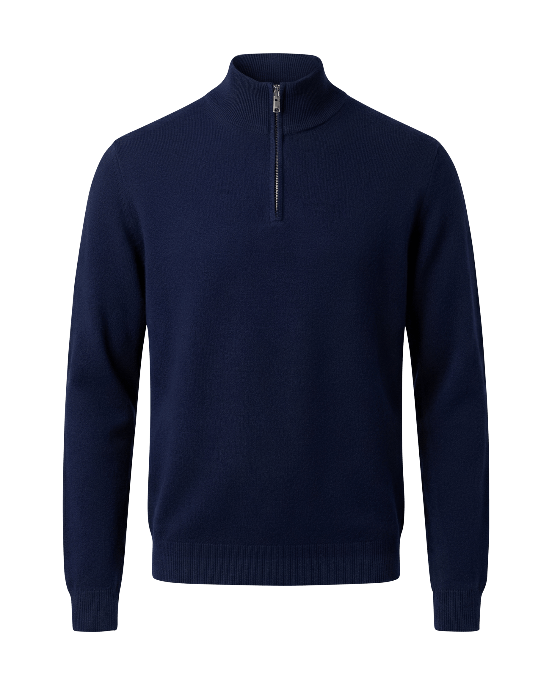Halfzip Merino Marineblauw