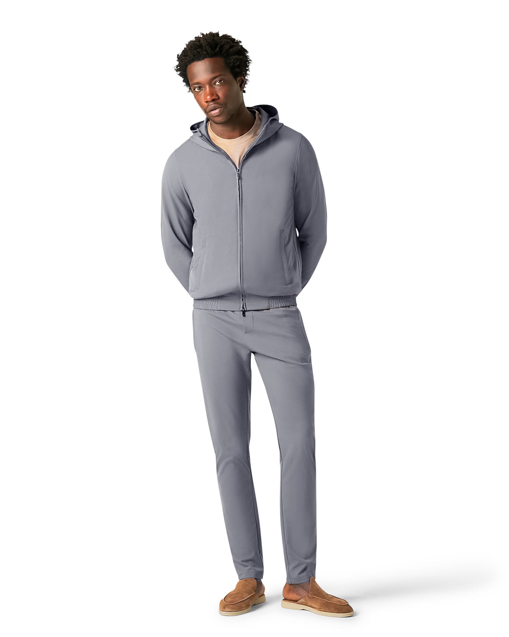Hooded Tech Suit Grey