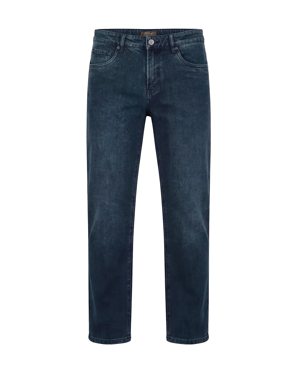 Blue jeans on a white background