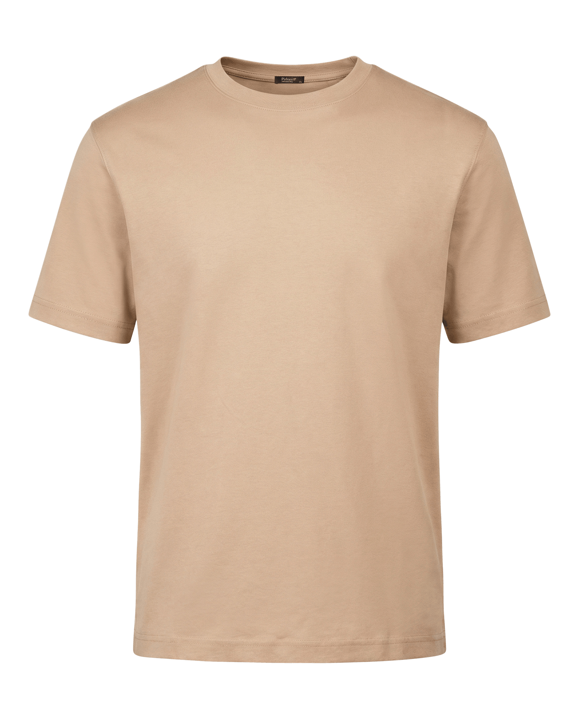 Gemerceriseerde korte mouwen, beige