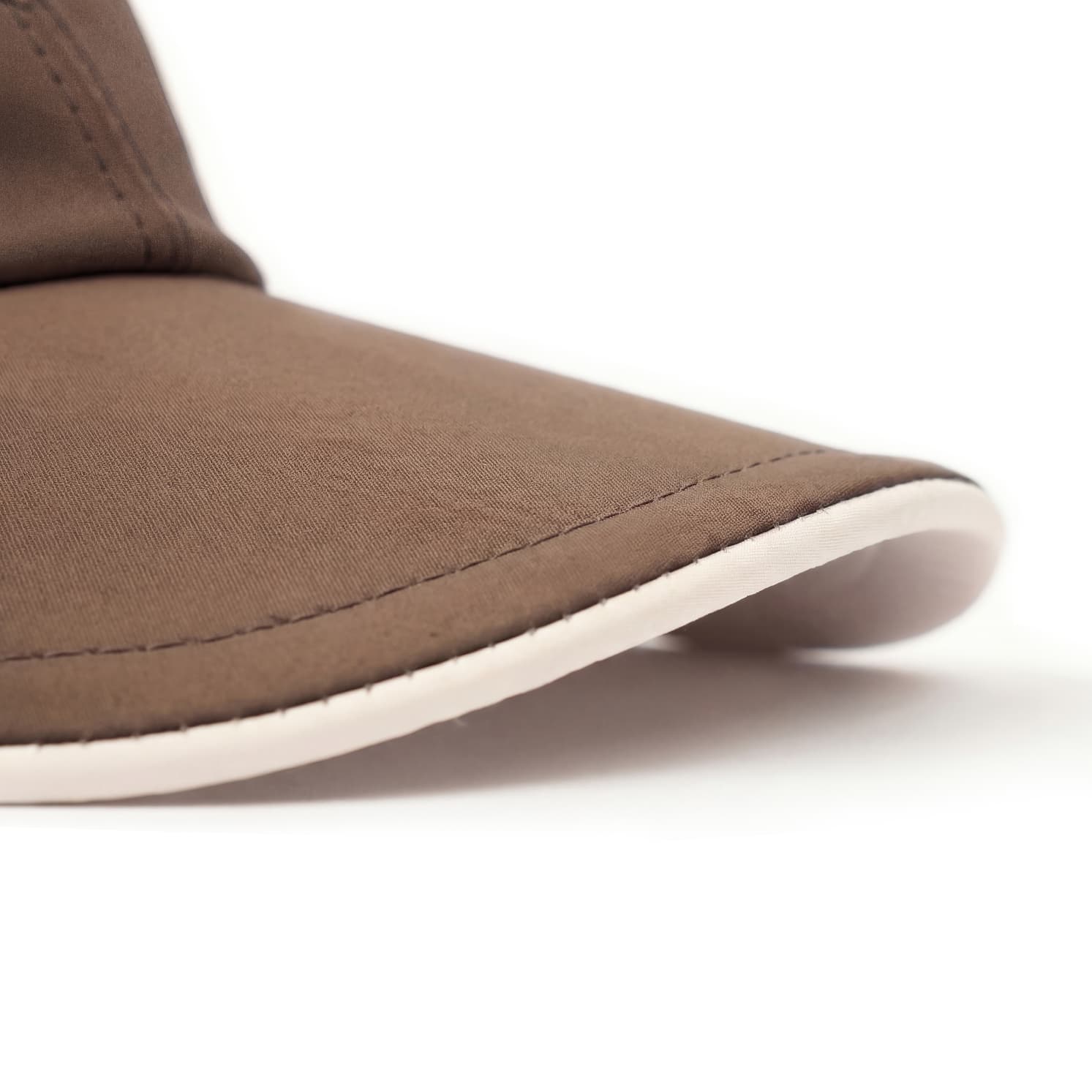 Close-up of a brown shoe sole on a white background