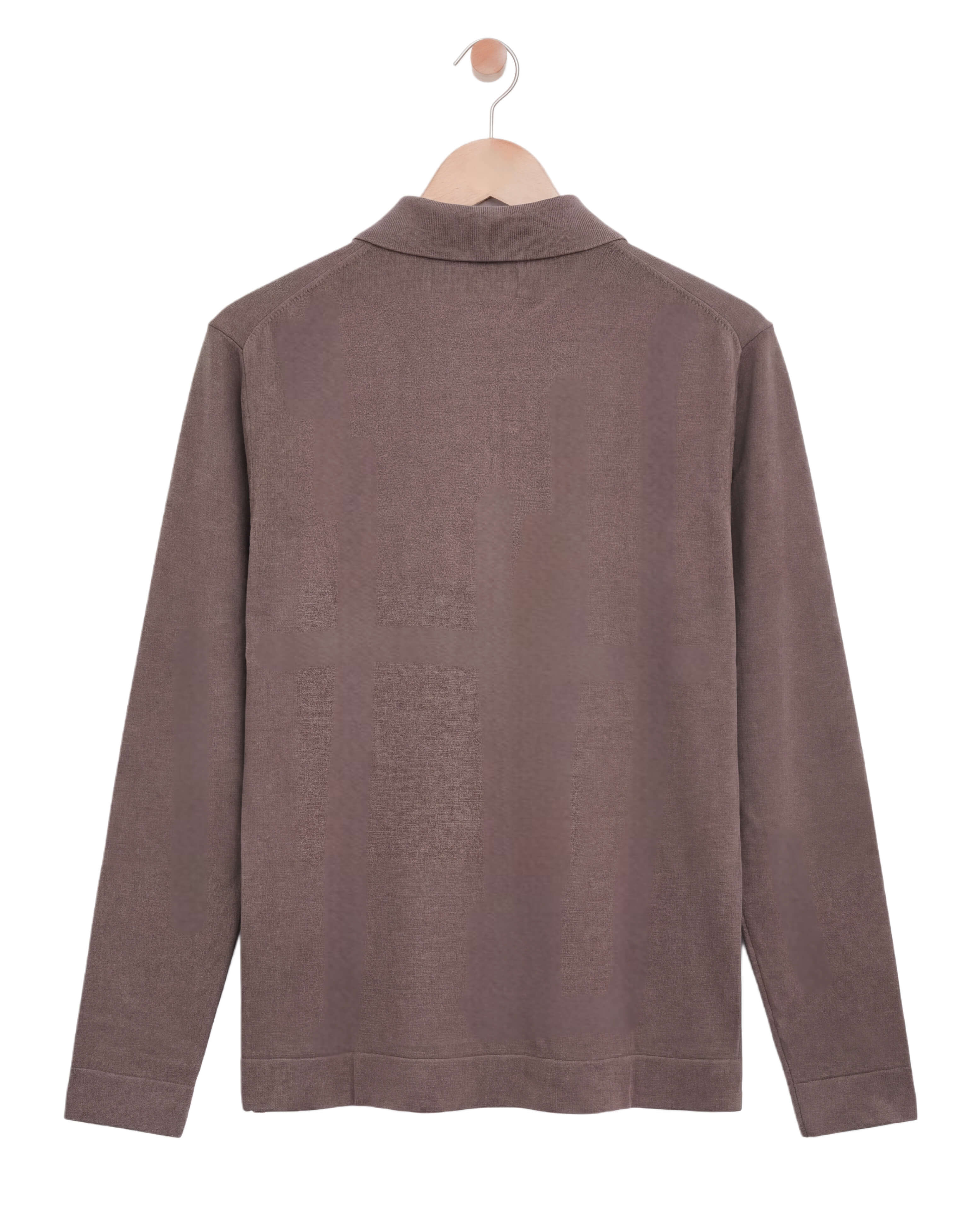 The Knitted Button Shirt Brown