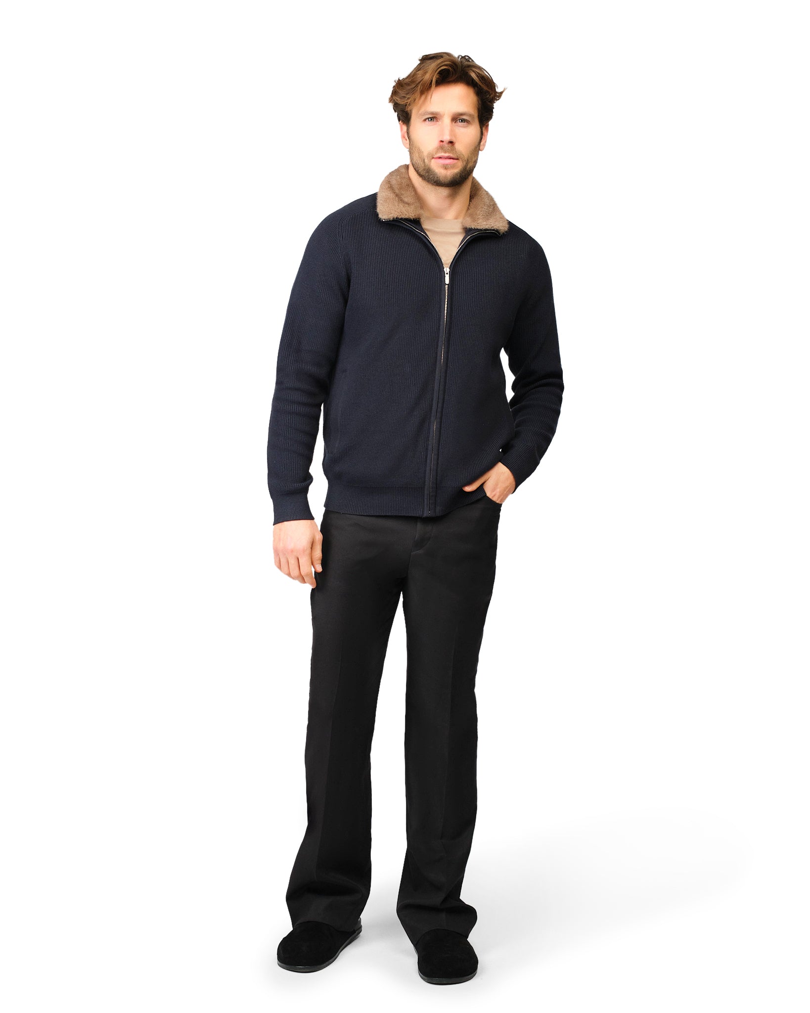 De Siberische Cardigan Marineblauw