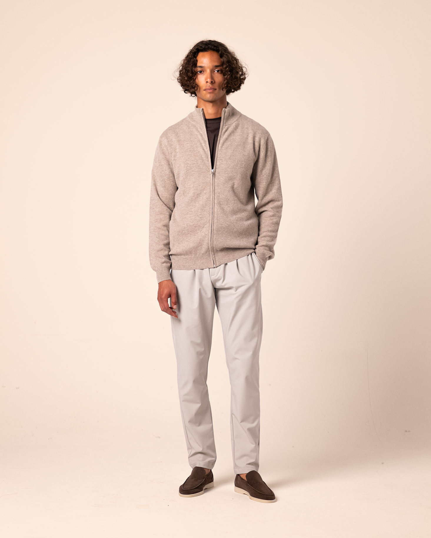 Merino Cardigan Beige