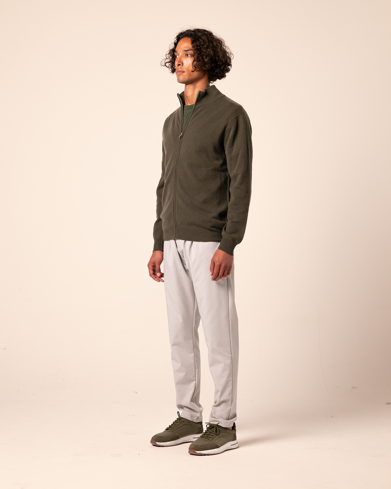 Merino Cardigan Green