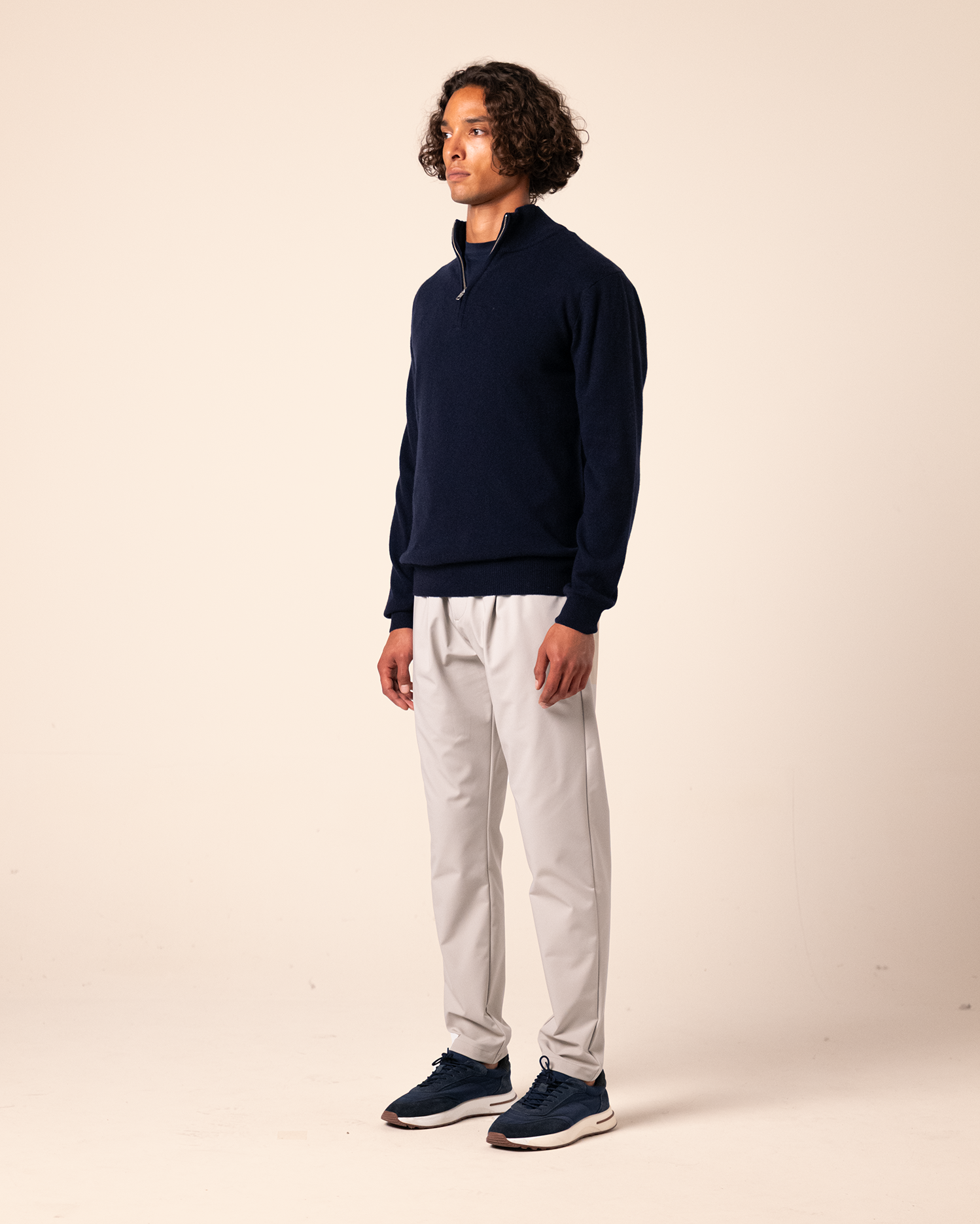 Halfzip Merino Navy