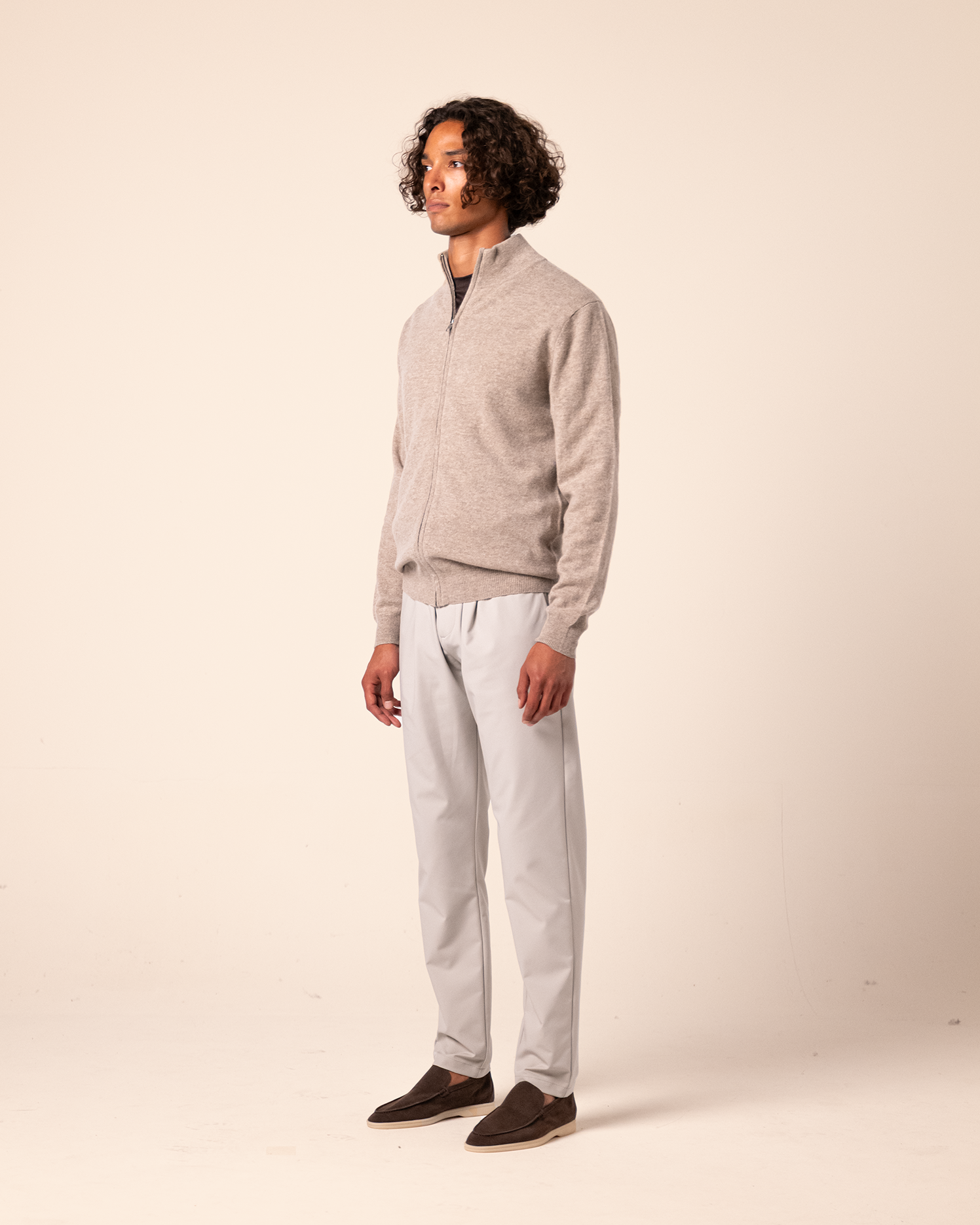 Merino Cardigan Beige