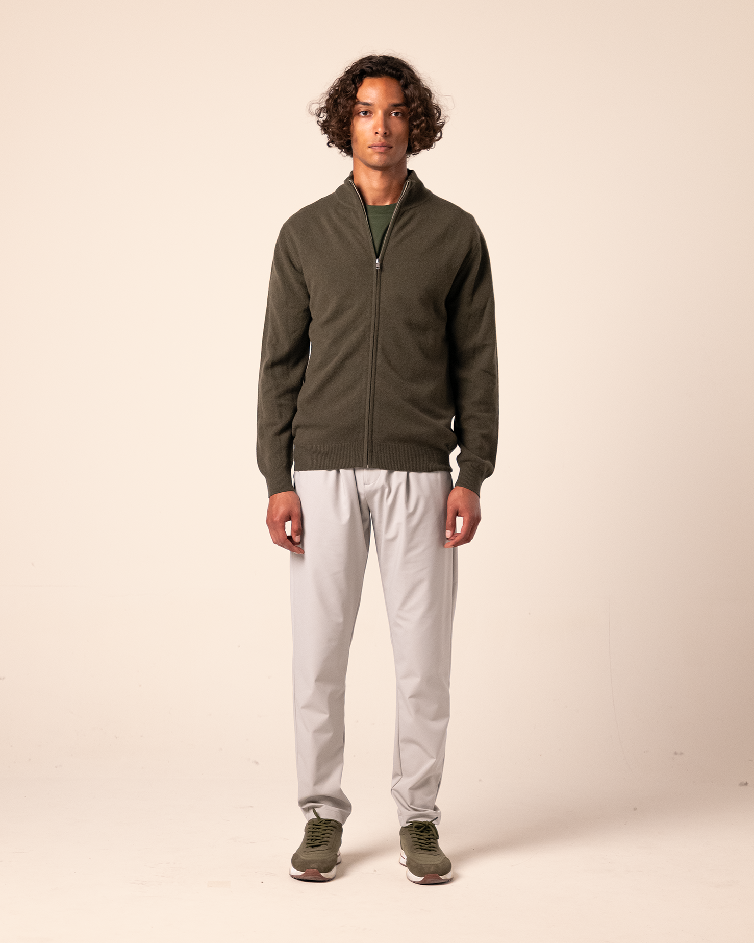 Merino Cardigan Green