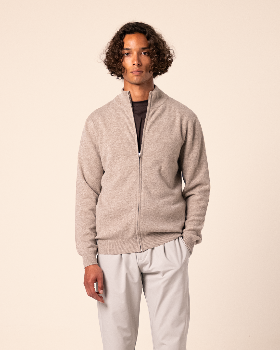Merino Cardigan Beige