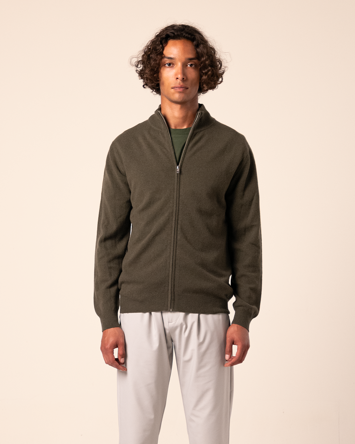 Merino Cardigan Green