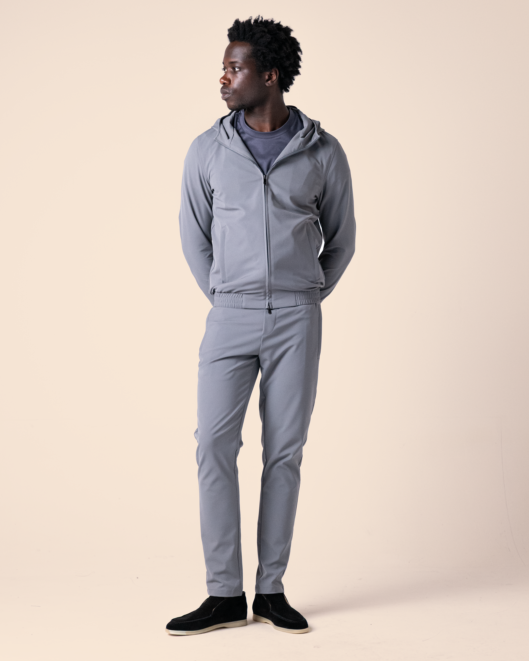 Hooded Tech Suit Grey