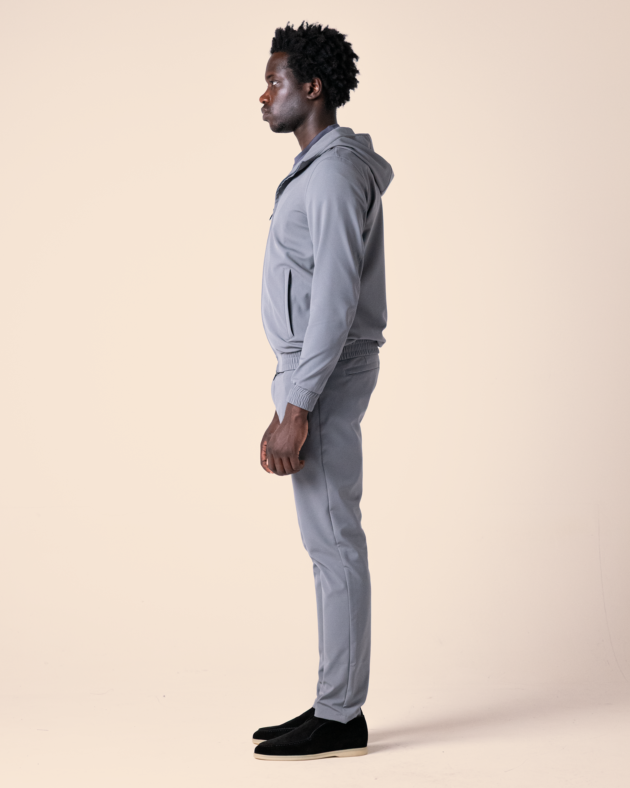 Hooded Tech Suit Grey