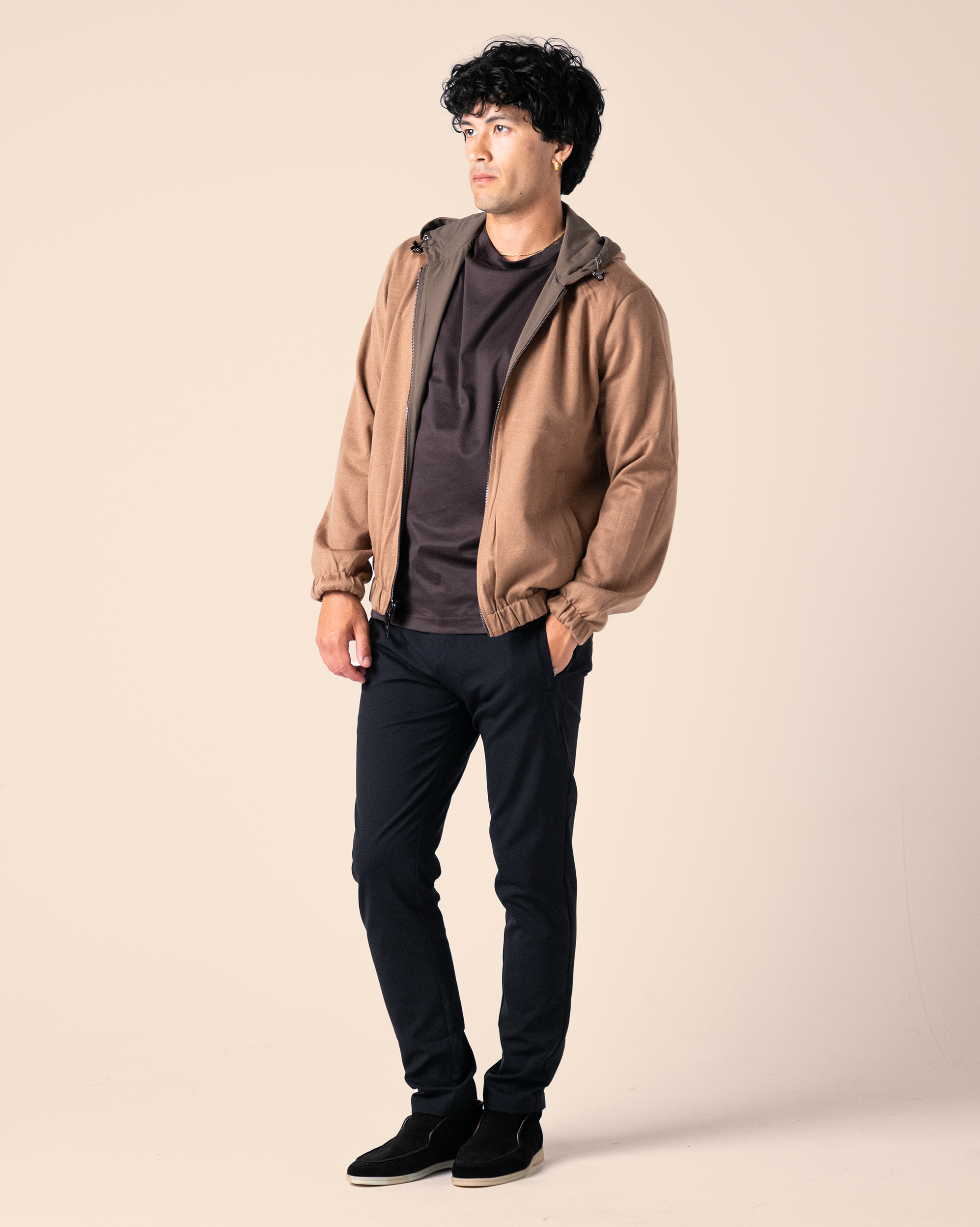 Reversible Merino Jacket Brown