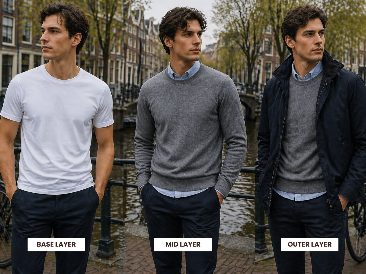 Men's Layering Guide: What to Wear in Netherlands Spring