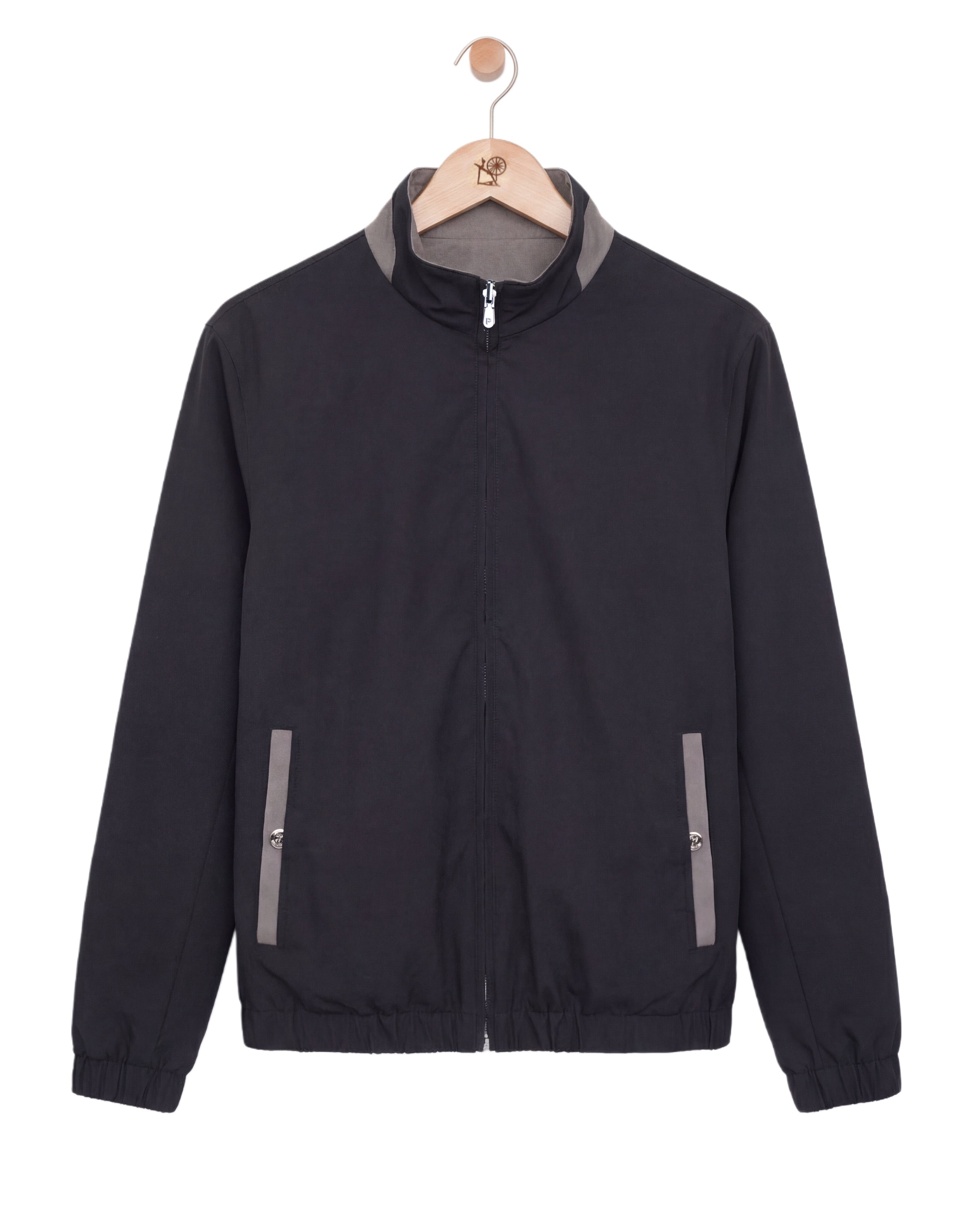 Reversible Suede Jacket Beige Black