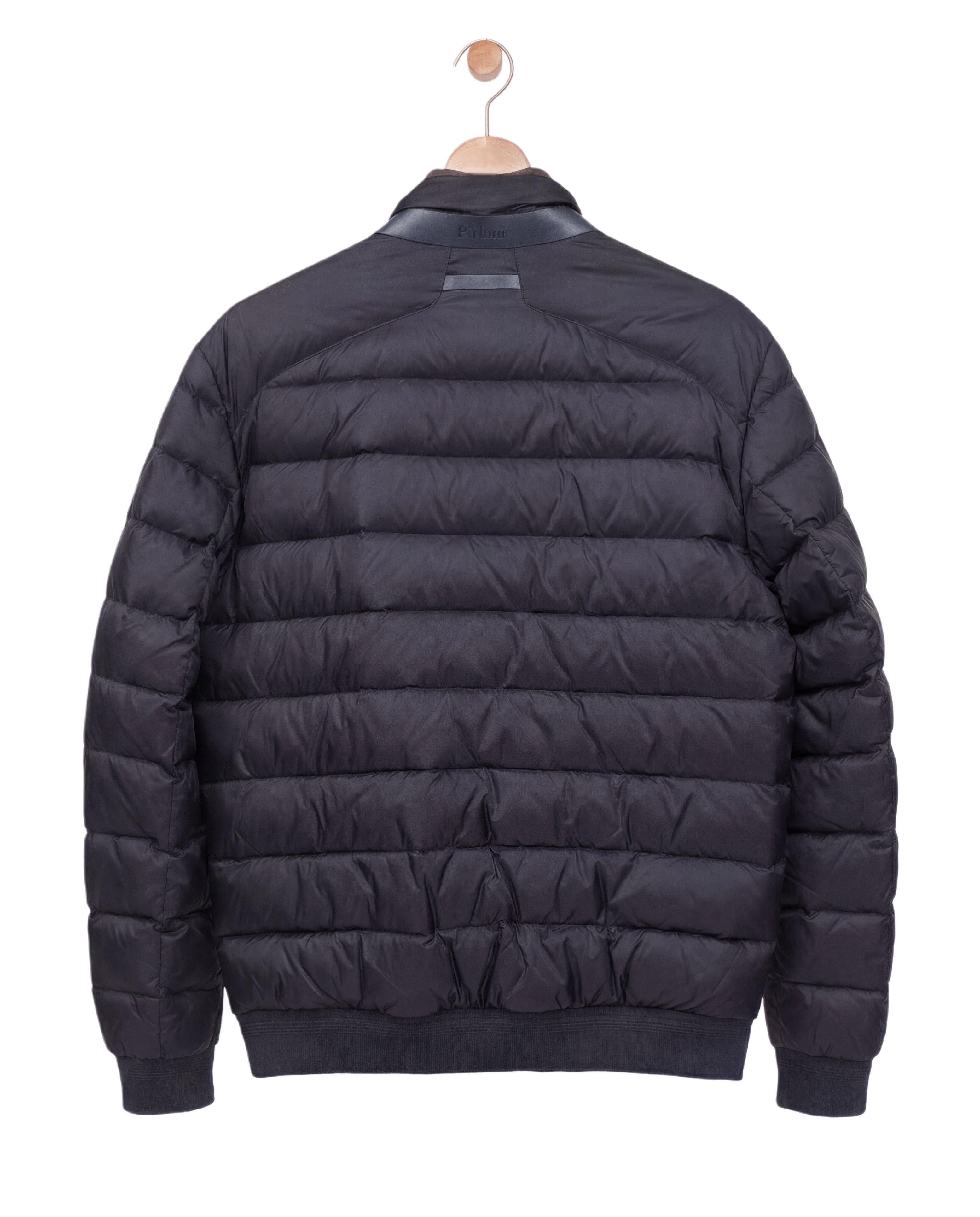 Two Tone Down Jacket Navy Brown