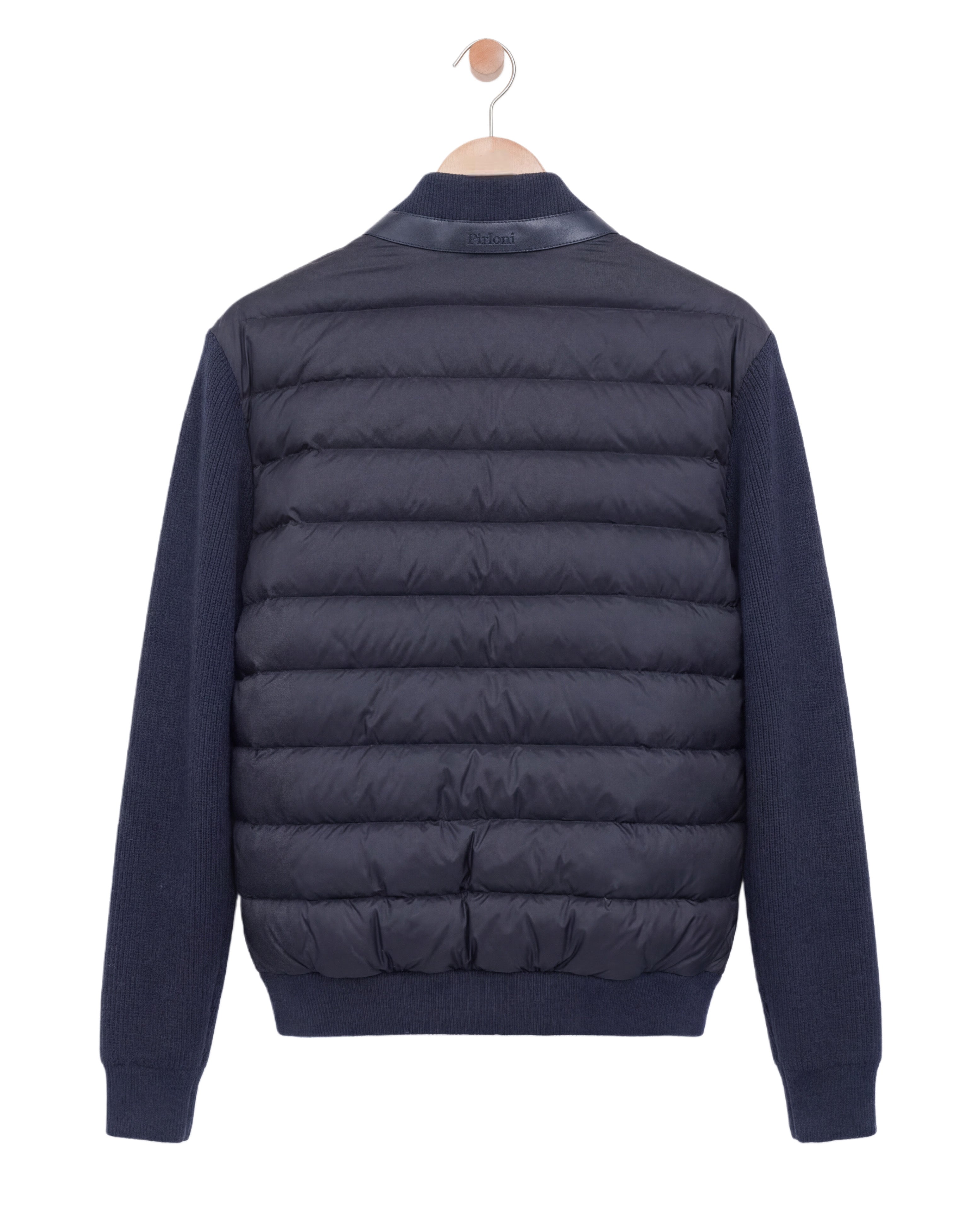 The Knit Sleeve Down Jacket Navy Blue