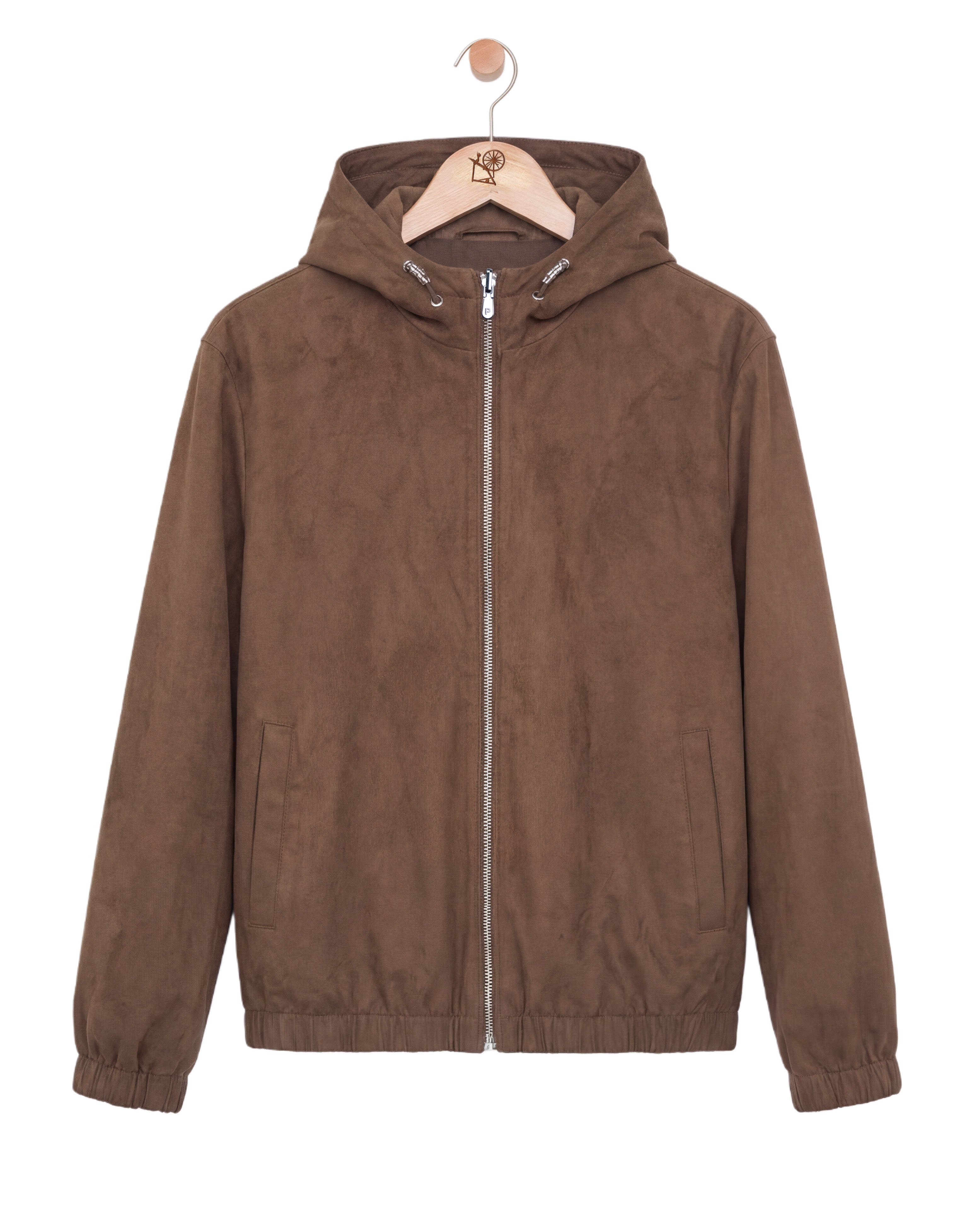 Suede Windbreaker Cognac