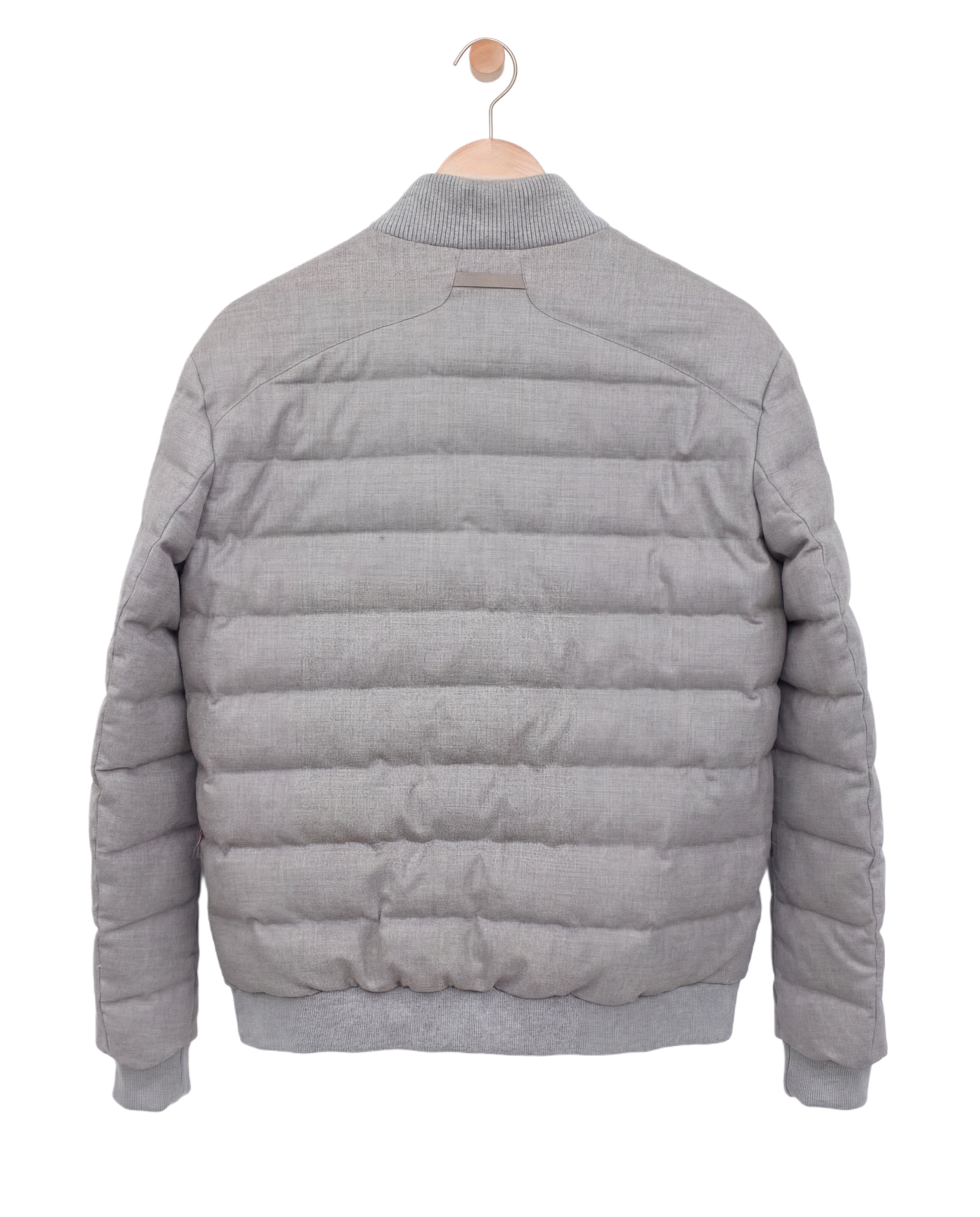 The Wool Textured Down Jacket Earth Beige