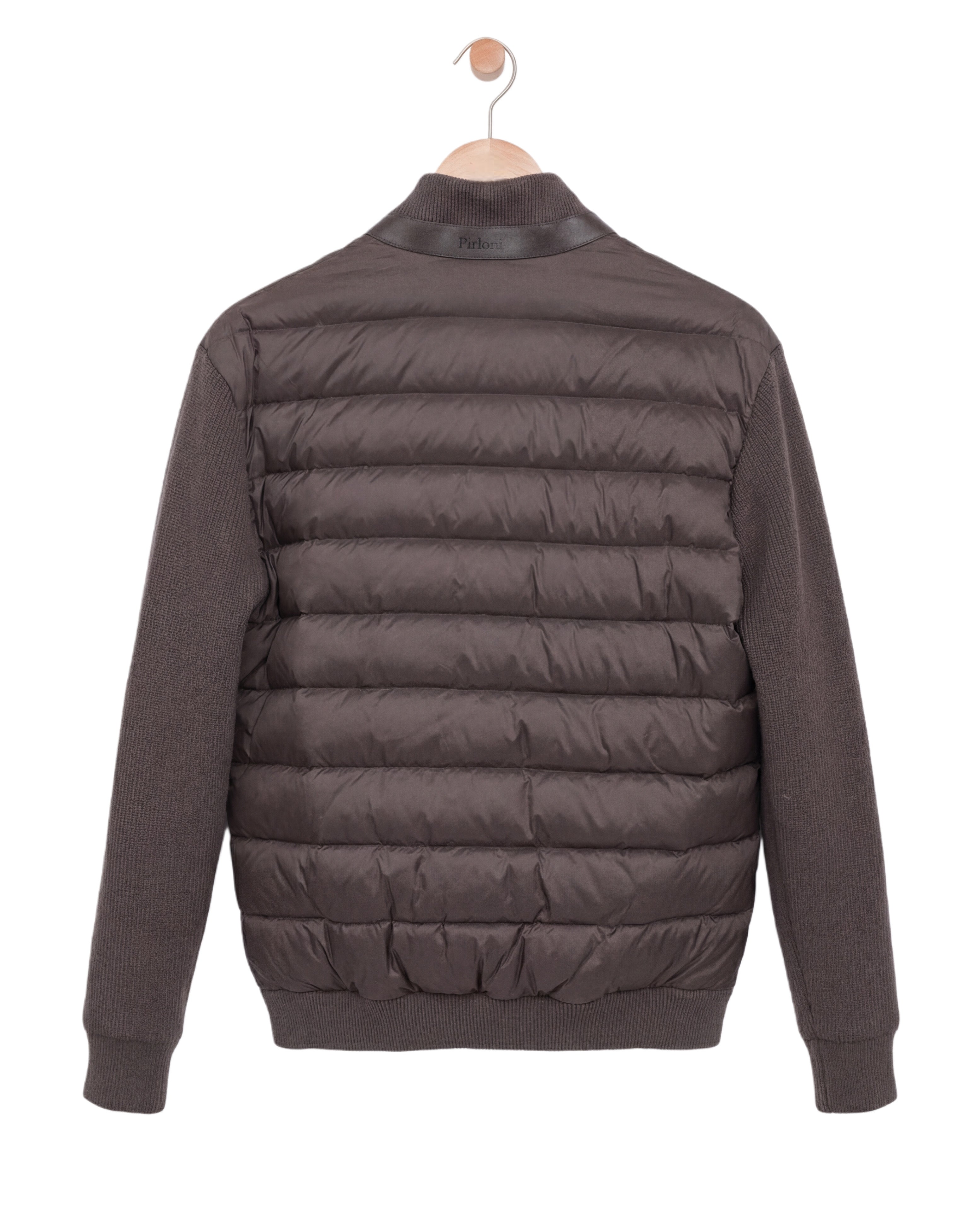 The Knit Sleeve Down Jacket Brown